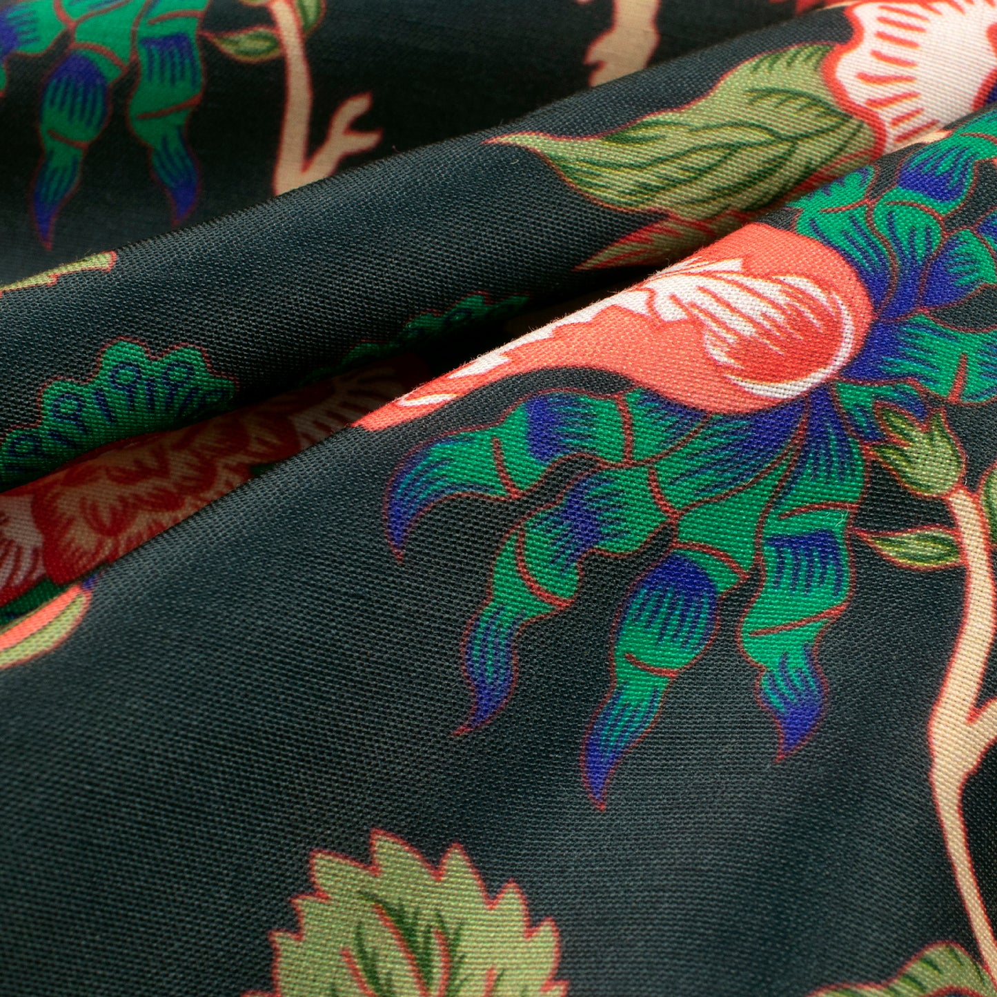 Botanical Beauty Digital Print Modal Satin Fabric