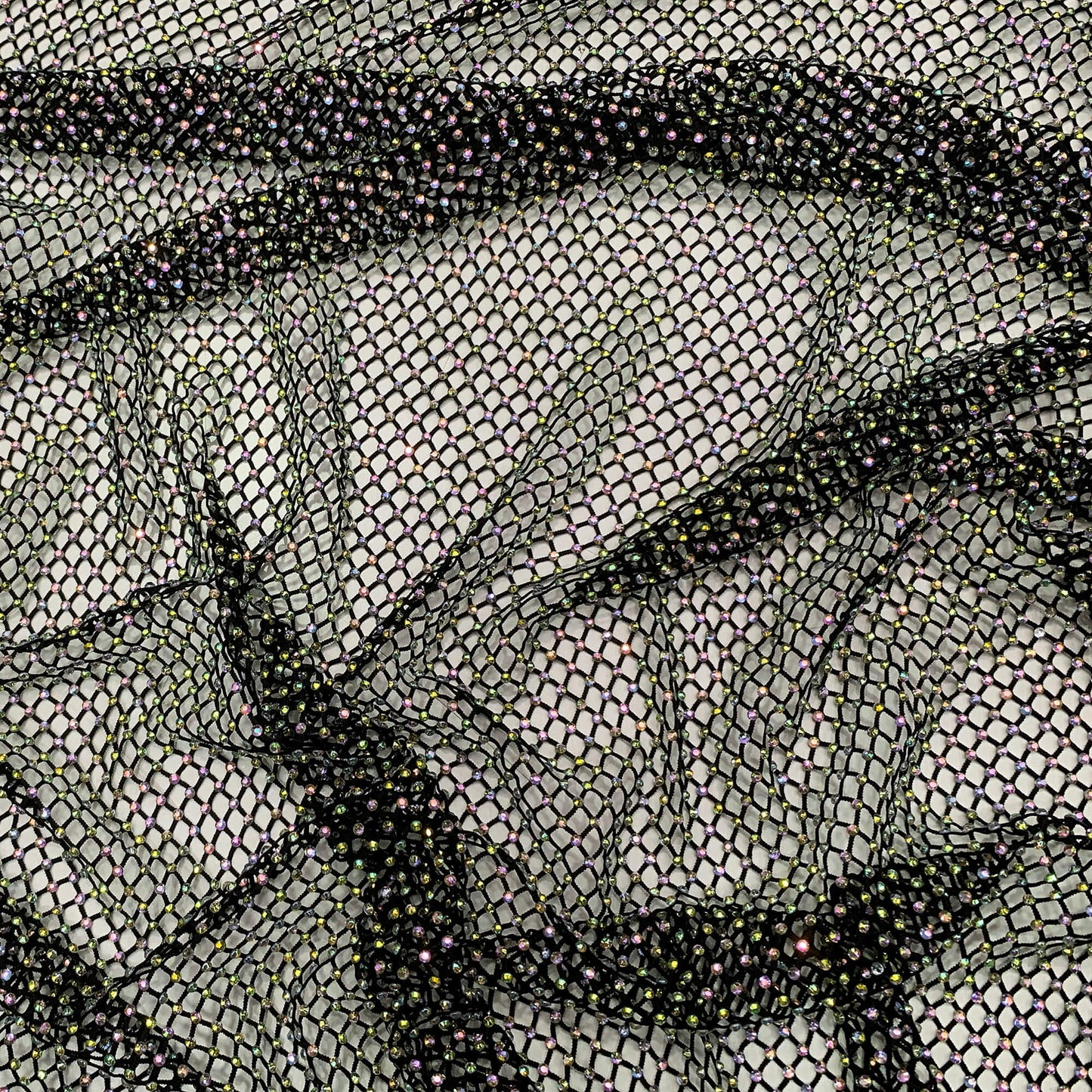 Exclusive Rhinestone Mesh Net Imported Fabric