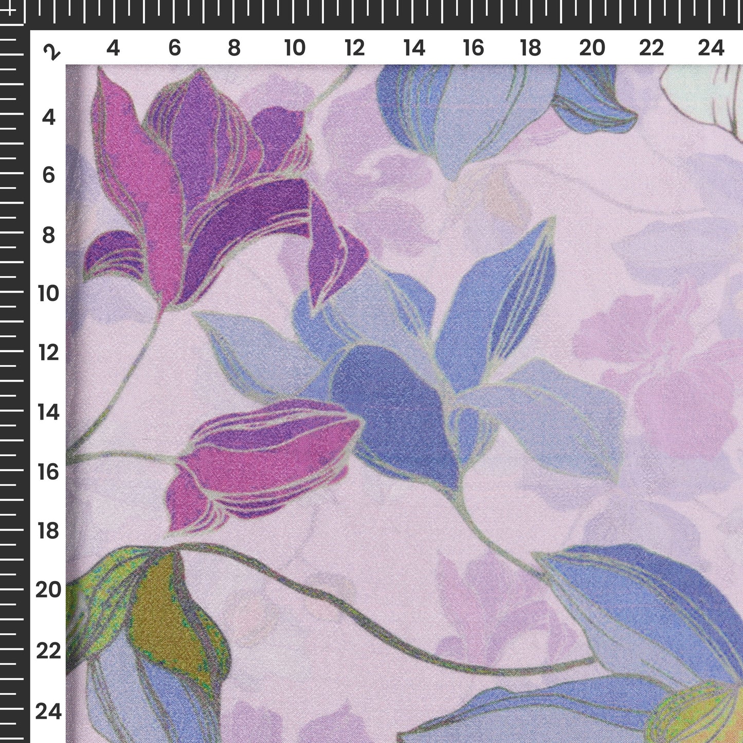 Exclusive Floral Digital Print Viscose Uppada Silk Fabric