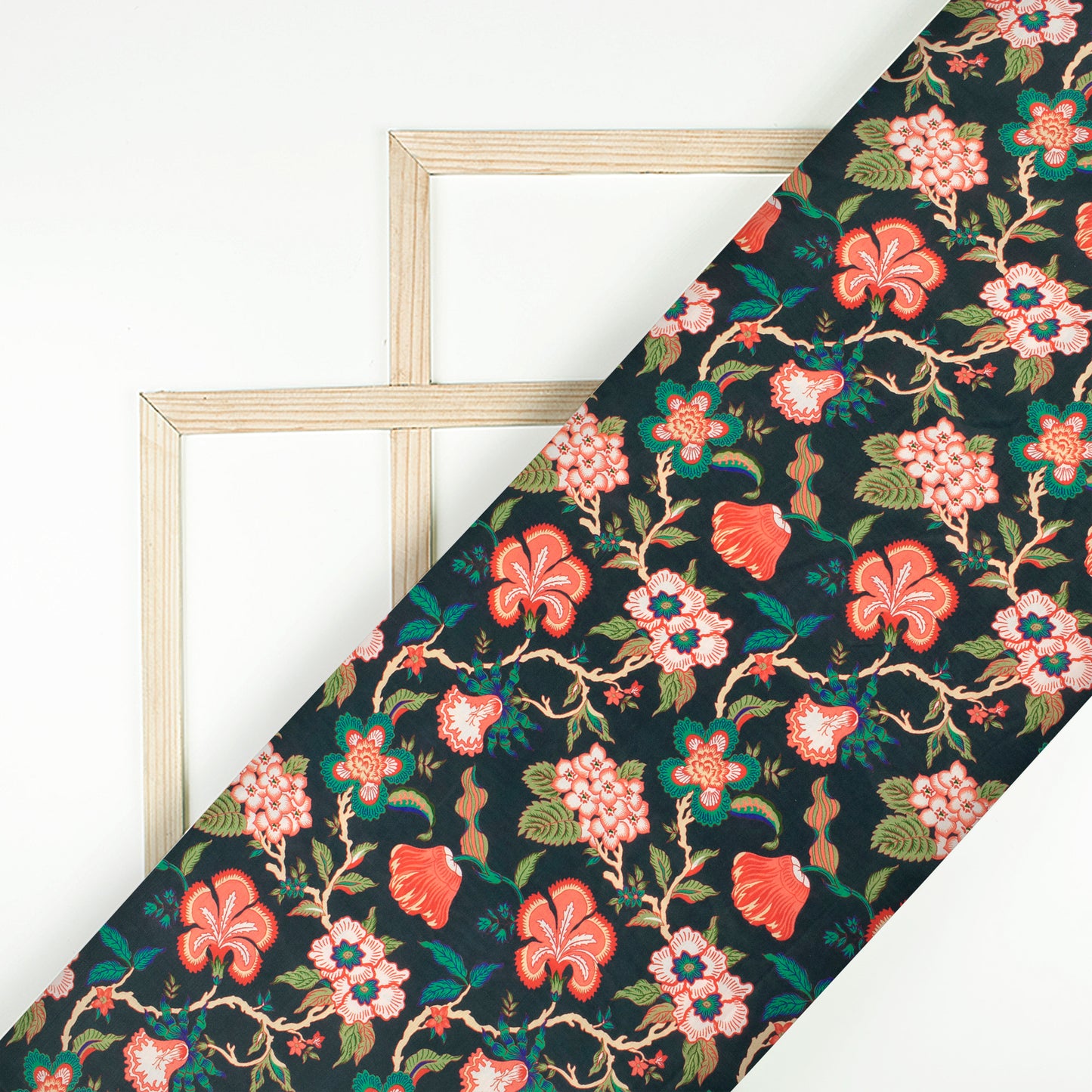 Botanical Beauty Digital Print Modal Satin Fabric