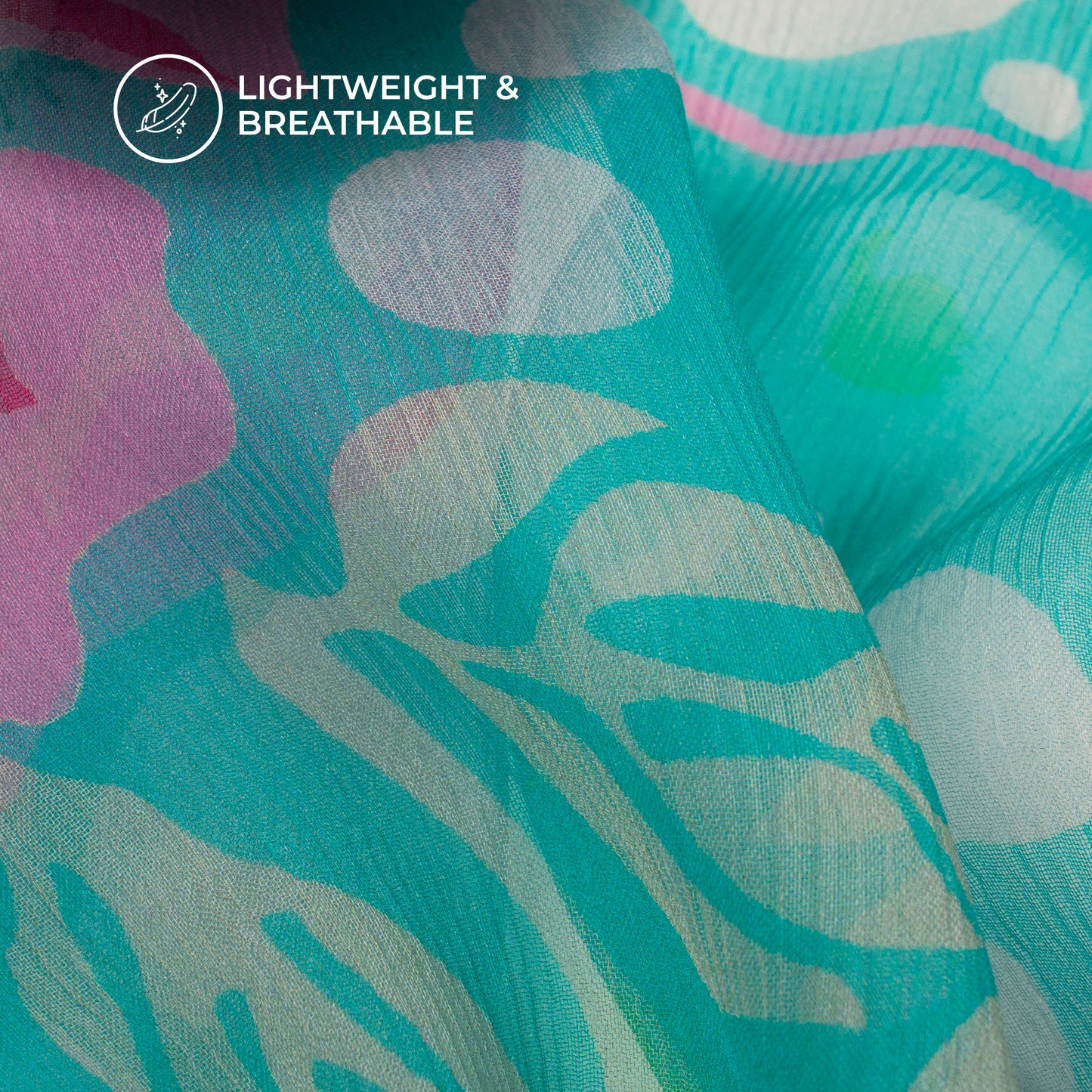Enchanting Lightness: Top-Rated Digital Print Bemberg Chiffon Fabric