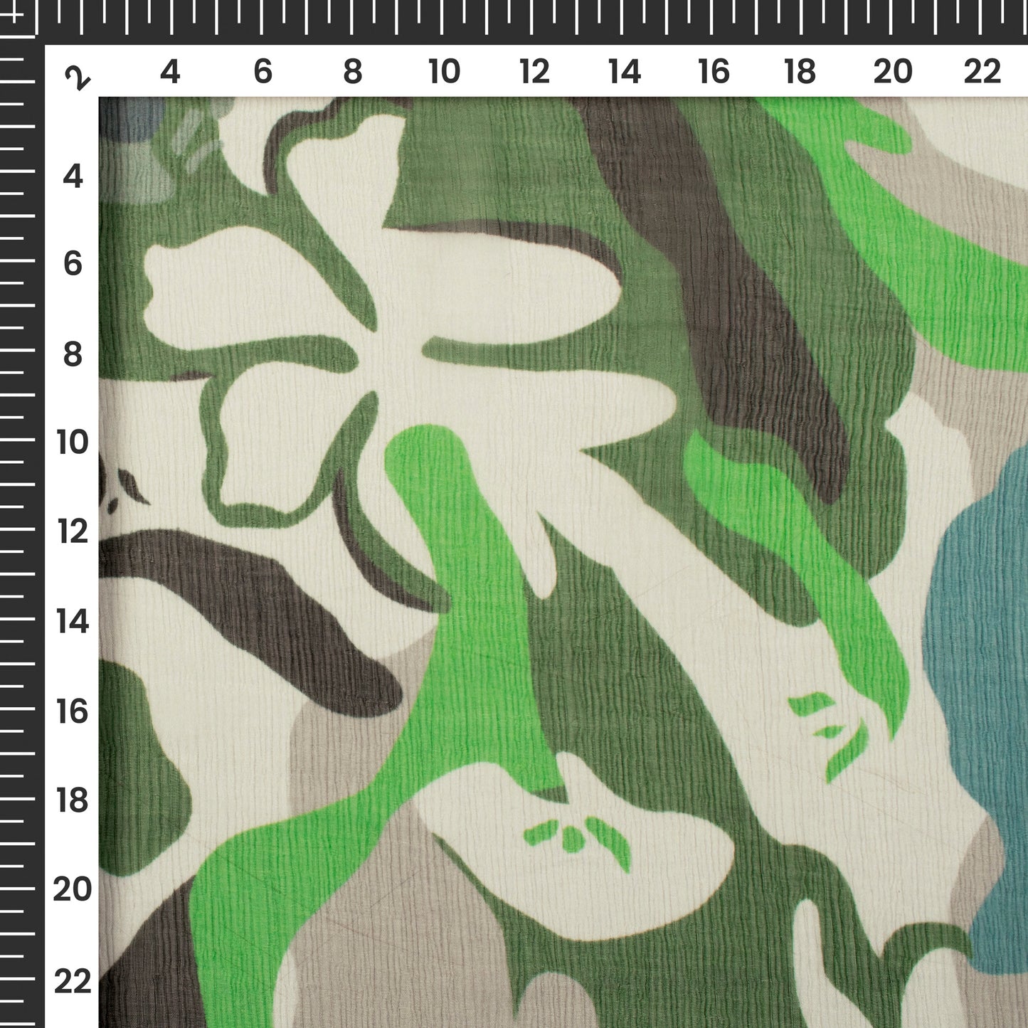 Gossamer Grace: Trendy Digital Print Bemberg Chiffon Fabric