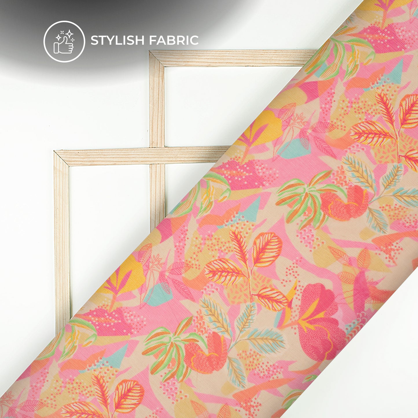 Sheer Sophistication: Floral Digital Print Bemberg Chiffon Fabric