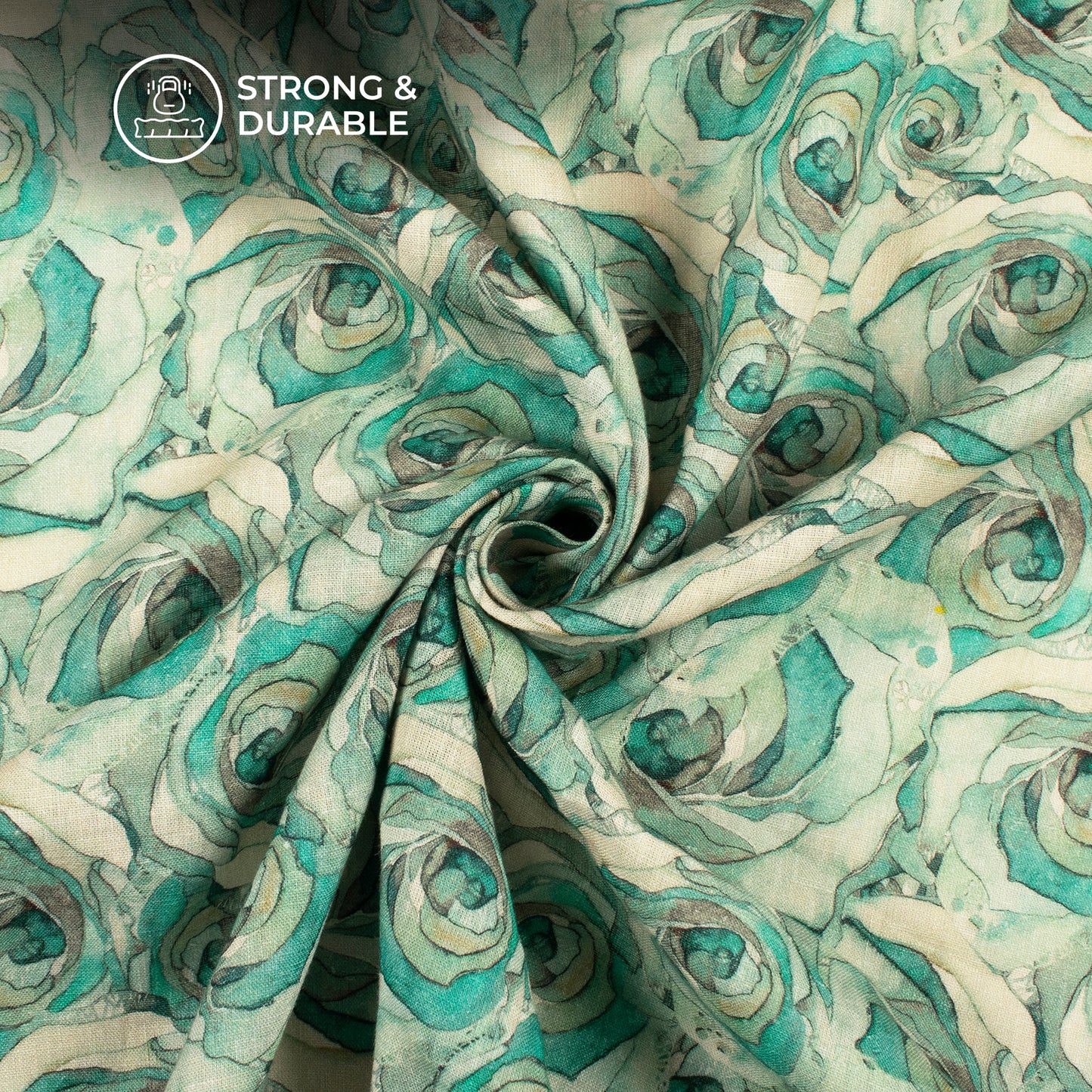 Charming Floral Digital Print Premium Swiss Linen Fabric