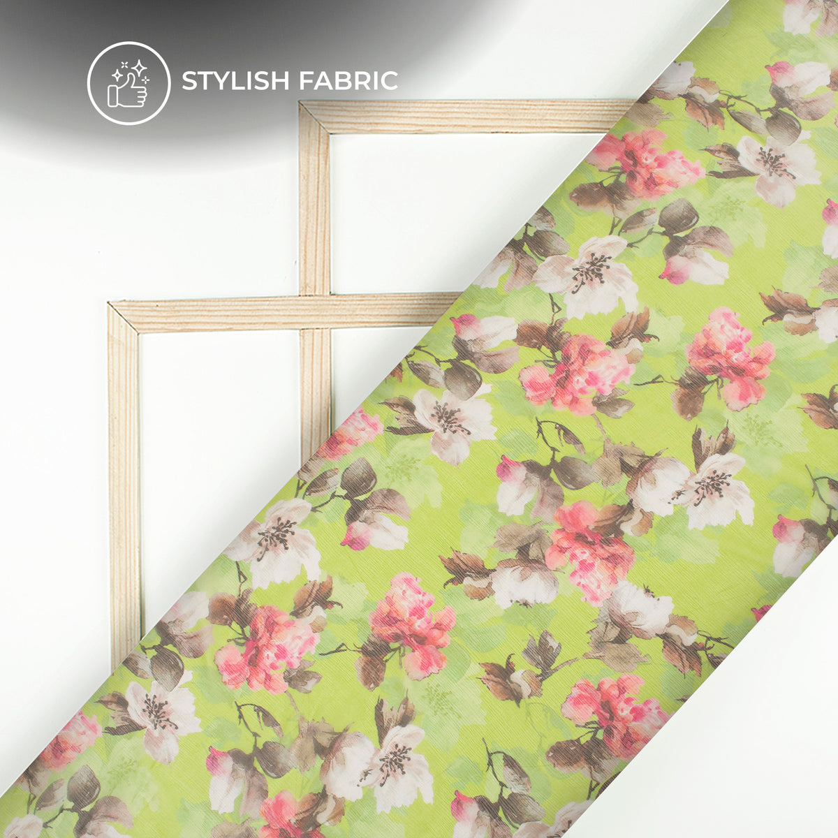 Bouquet Bliss: Floral Digital Print Bemberg Chiffon Fabric