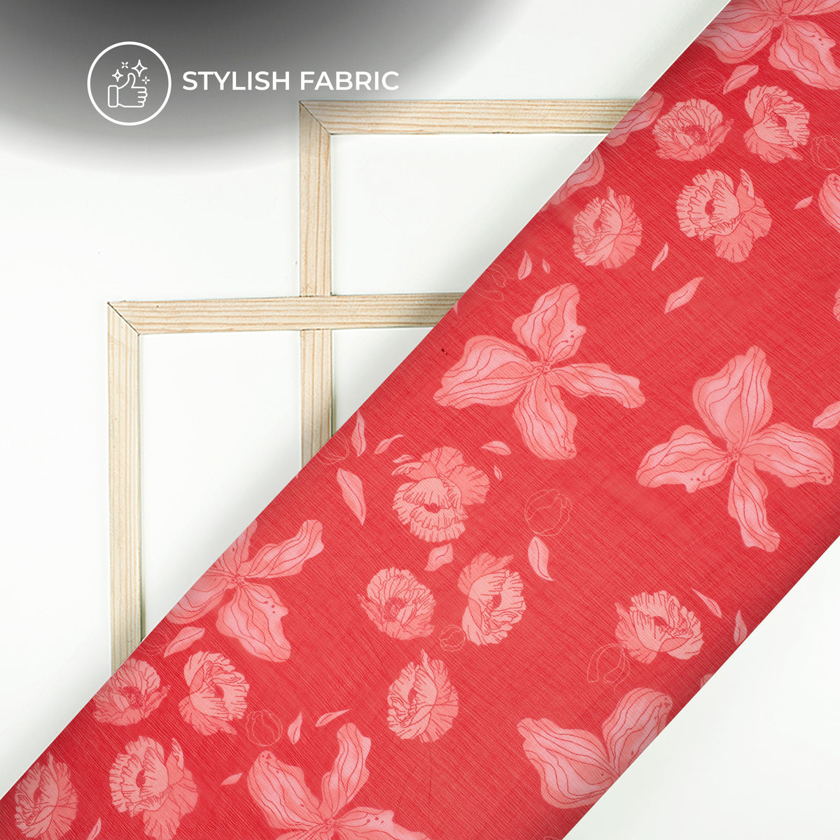 Lightweight Luxury: Floral Digital Print Bemberg Chiffon Fabric