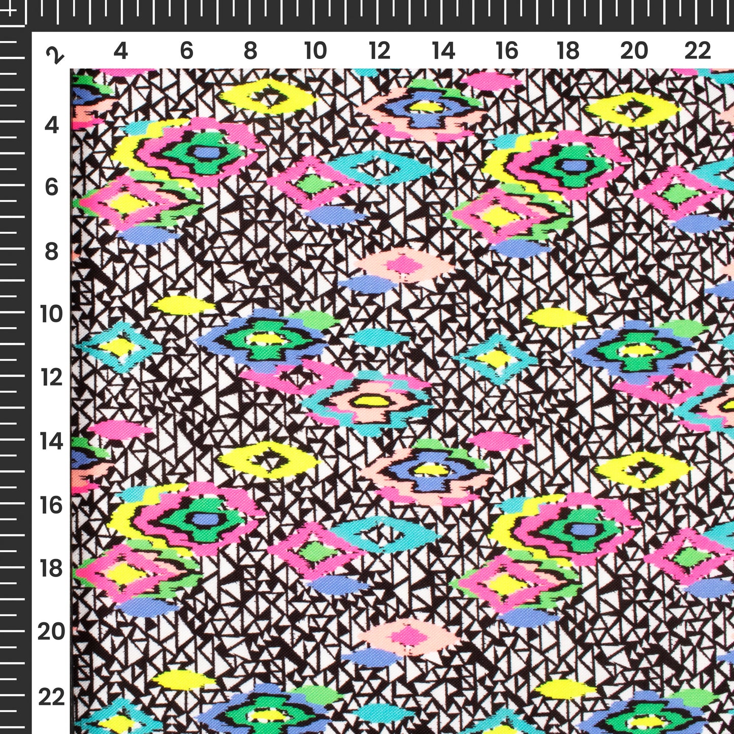 Neon Catchy Abstract Digital Print Rayon Fabric