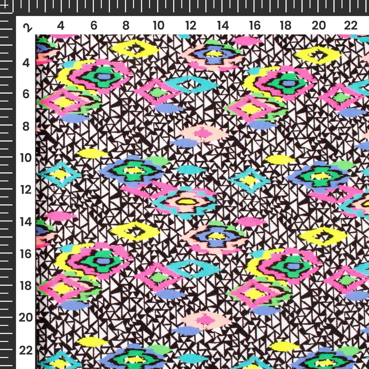 Neon Catchy Abstract Digital Print Rayon Fabric