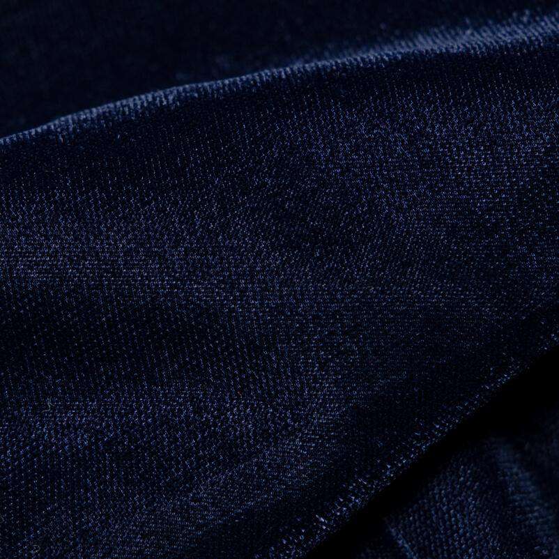 Navy Blue Plain Export Quality Micro Velvet Fabric