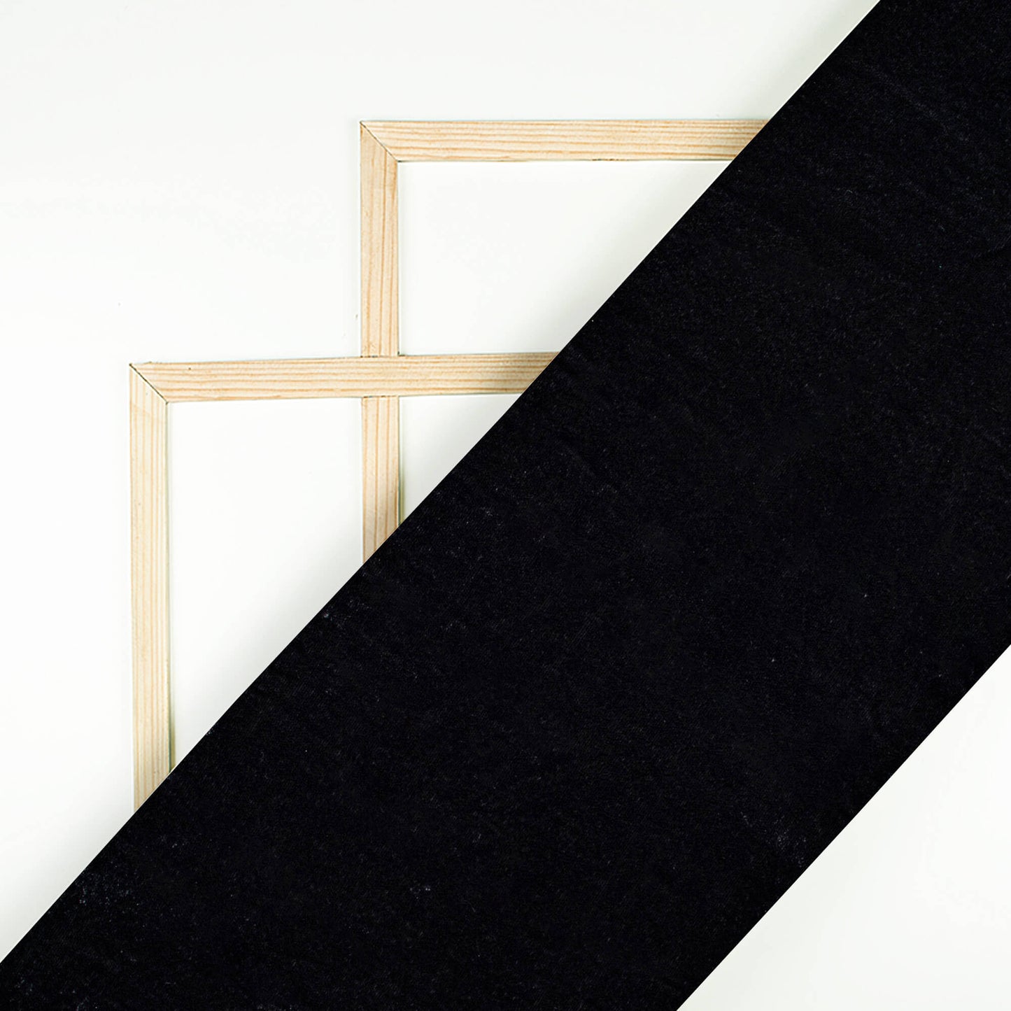 Black Plain Export Quality Micro Velvet Fabric