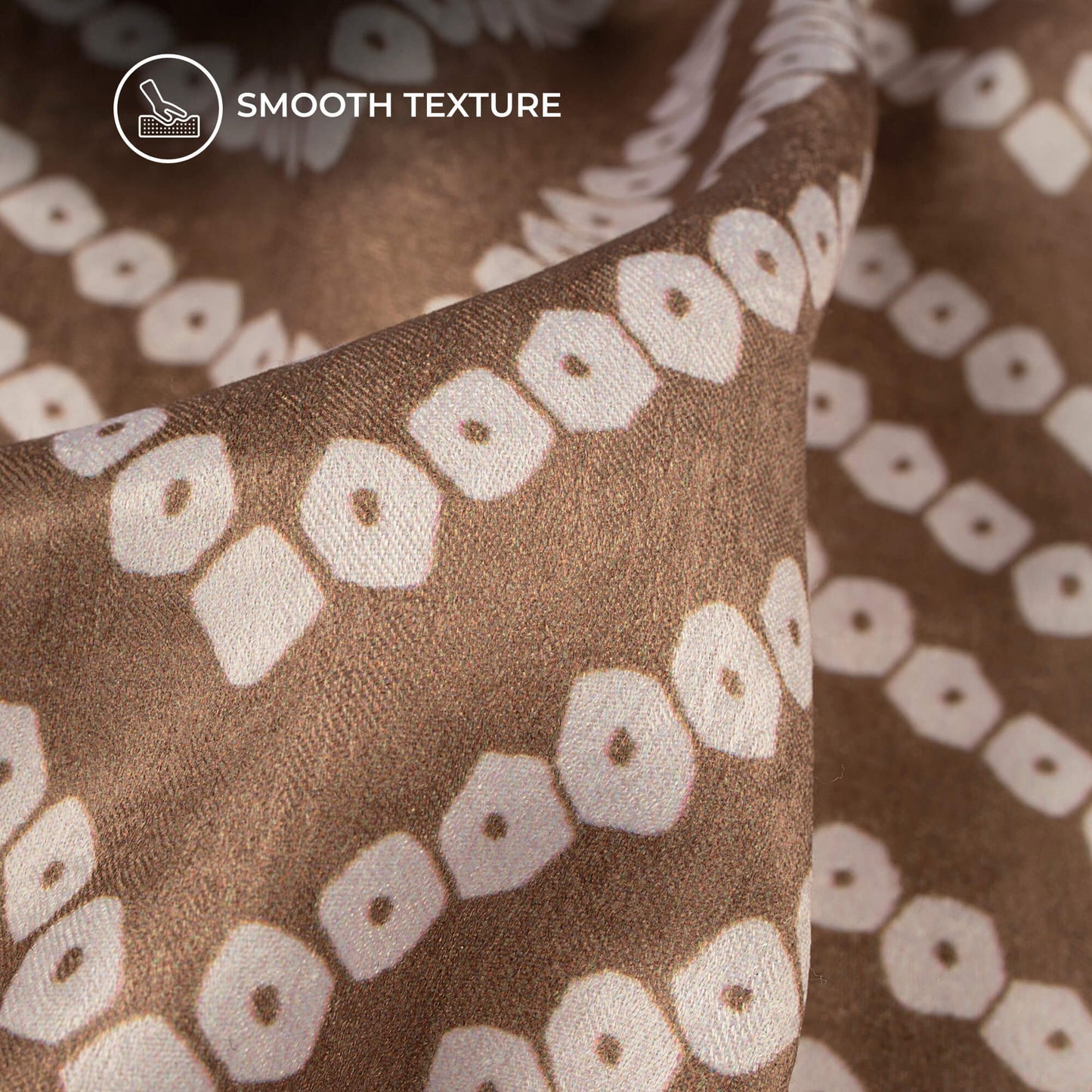 Smart Chevron Bandhanii Digital Print Lush Satin Fabric