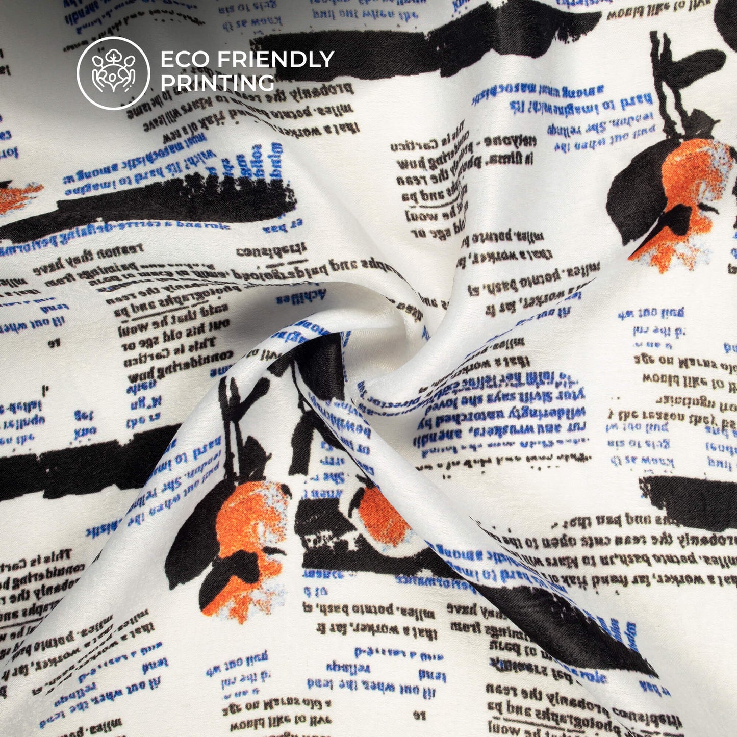 Lovely Floral Quirky Digital Print Lush Satin Fabric