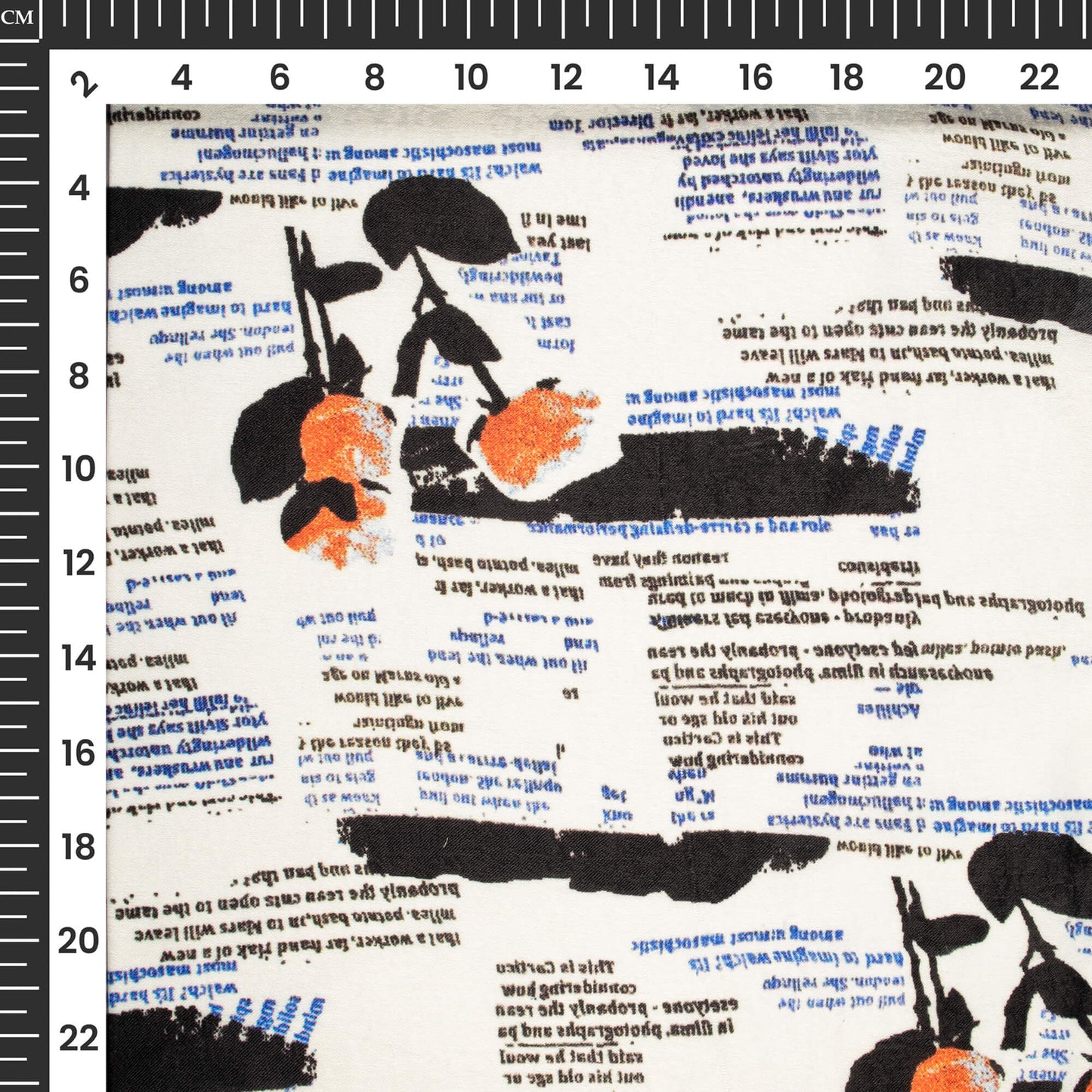 Lovely Floral Quirky Digital Print Lush Satin Fabric