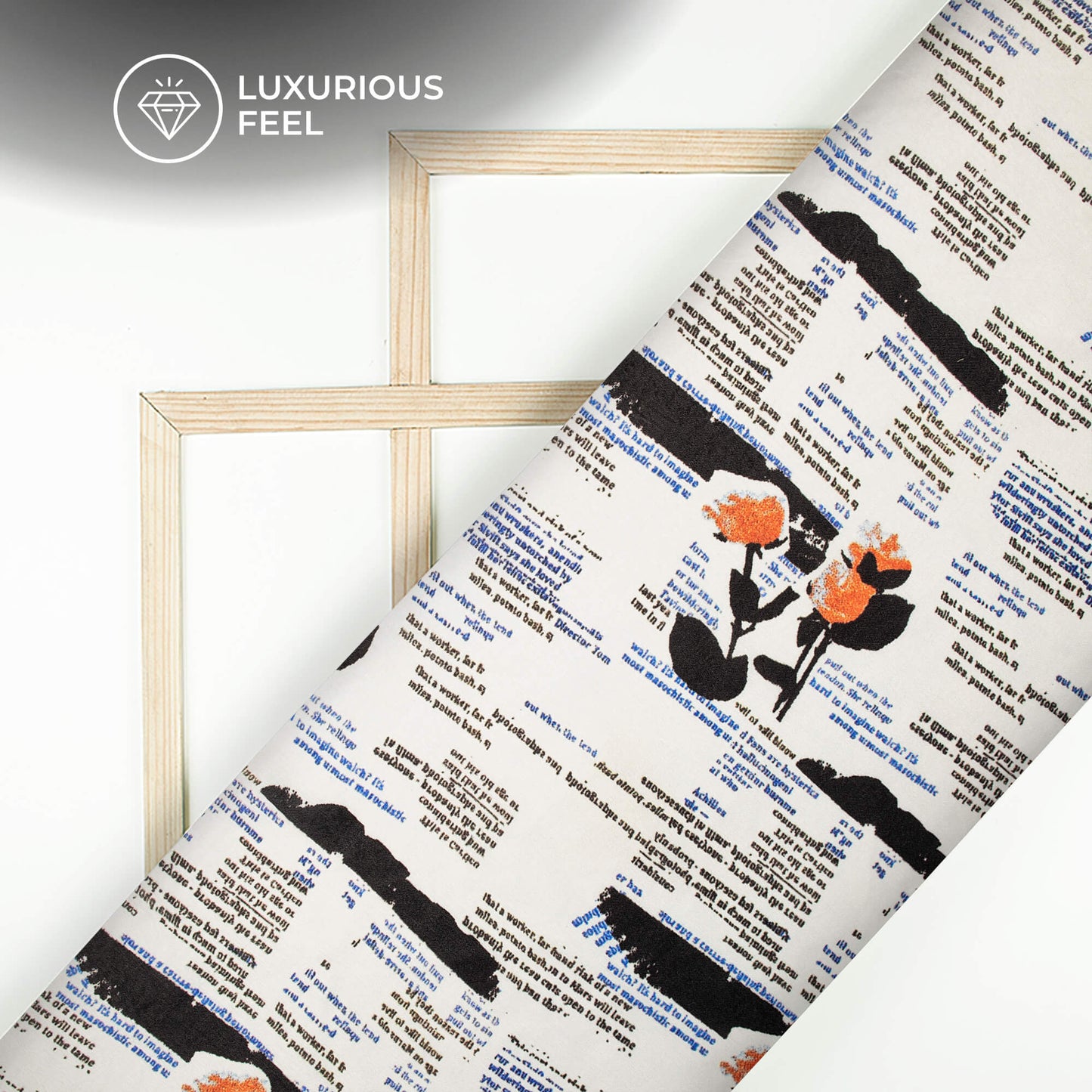 Lovely Floral Quirky Digital Print Lush Satin Fabric