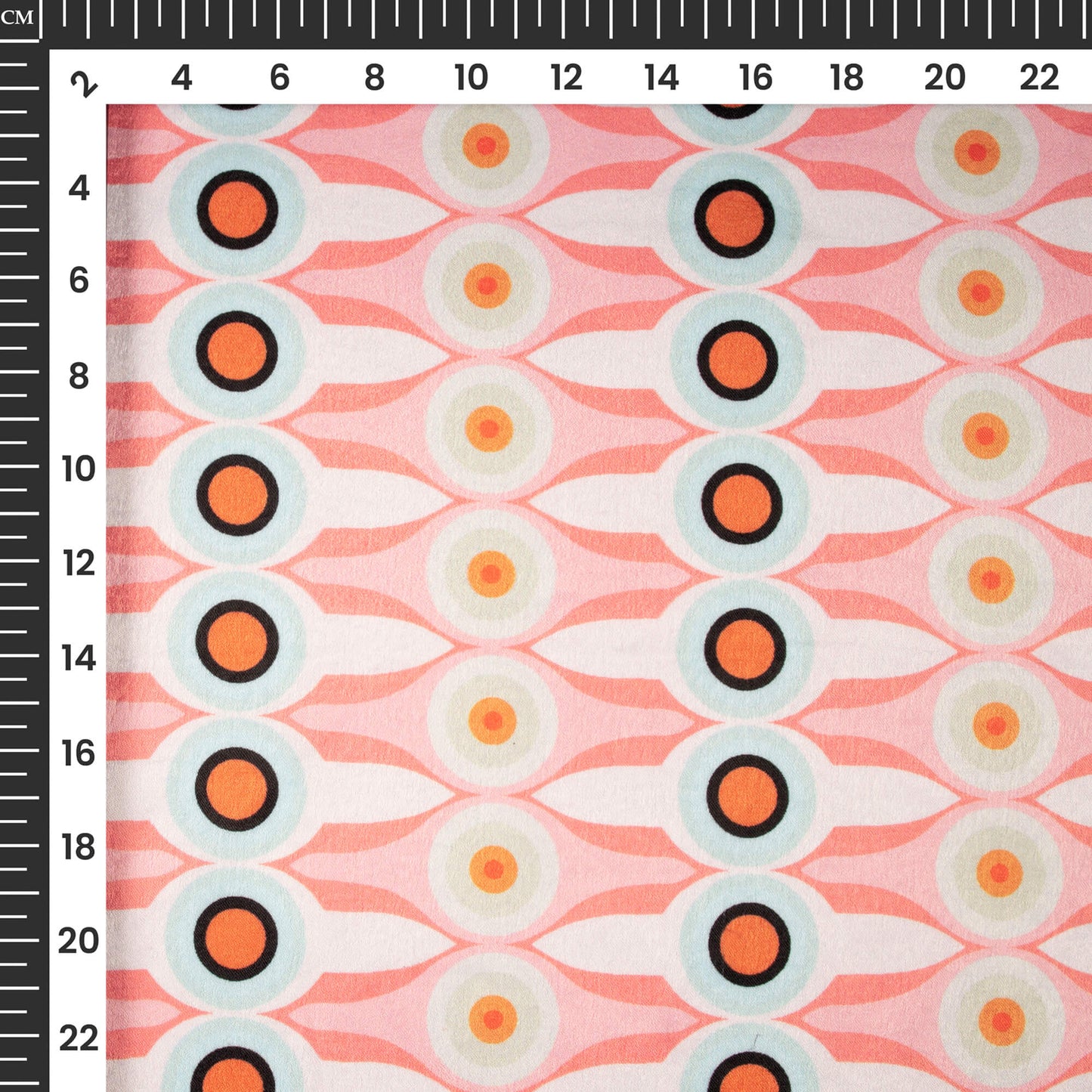 Trendy Geometric Digital Print Lush Satin Fabric