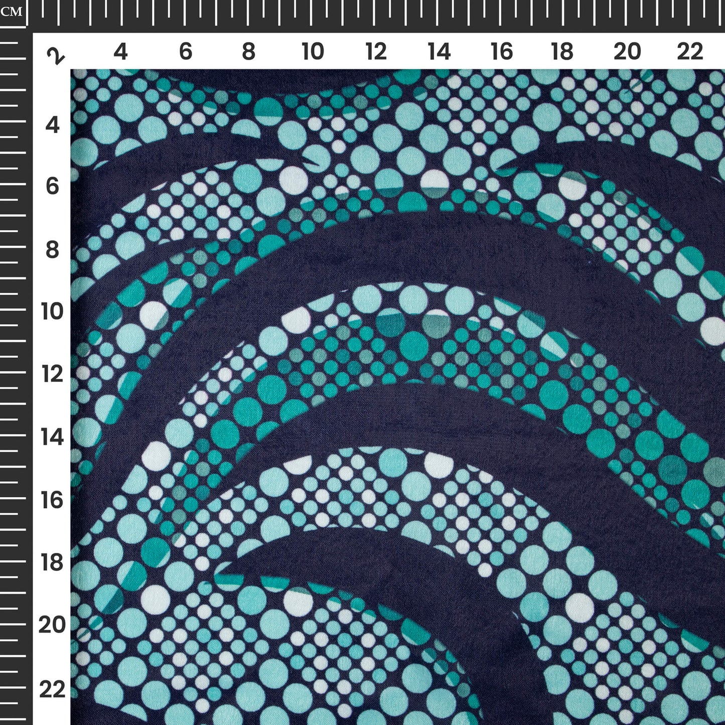 Attractive Geometric Digital Print Lush Satin Fabric