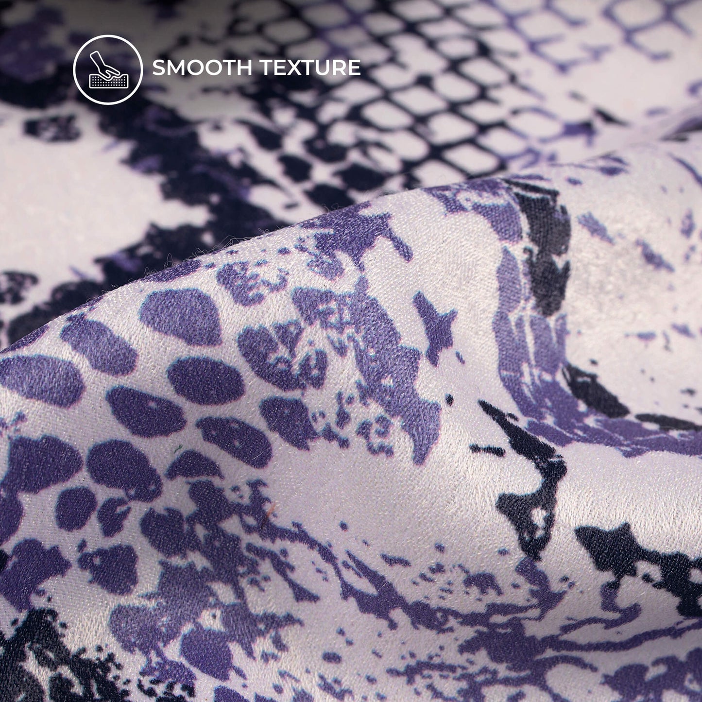 Trendy Snake Print Digital Print Lush Satin Fabric