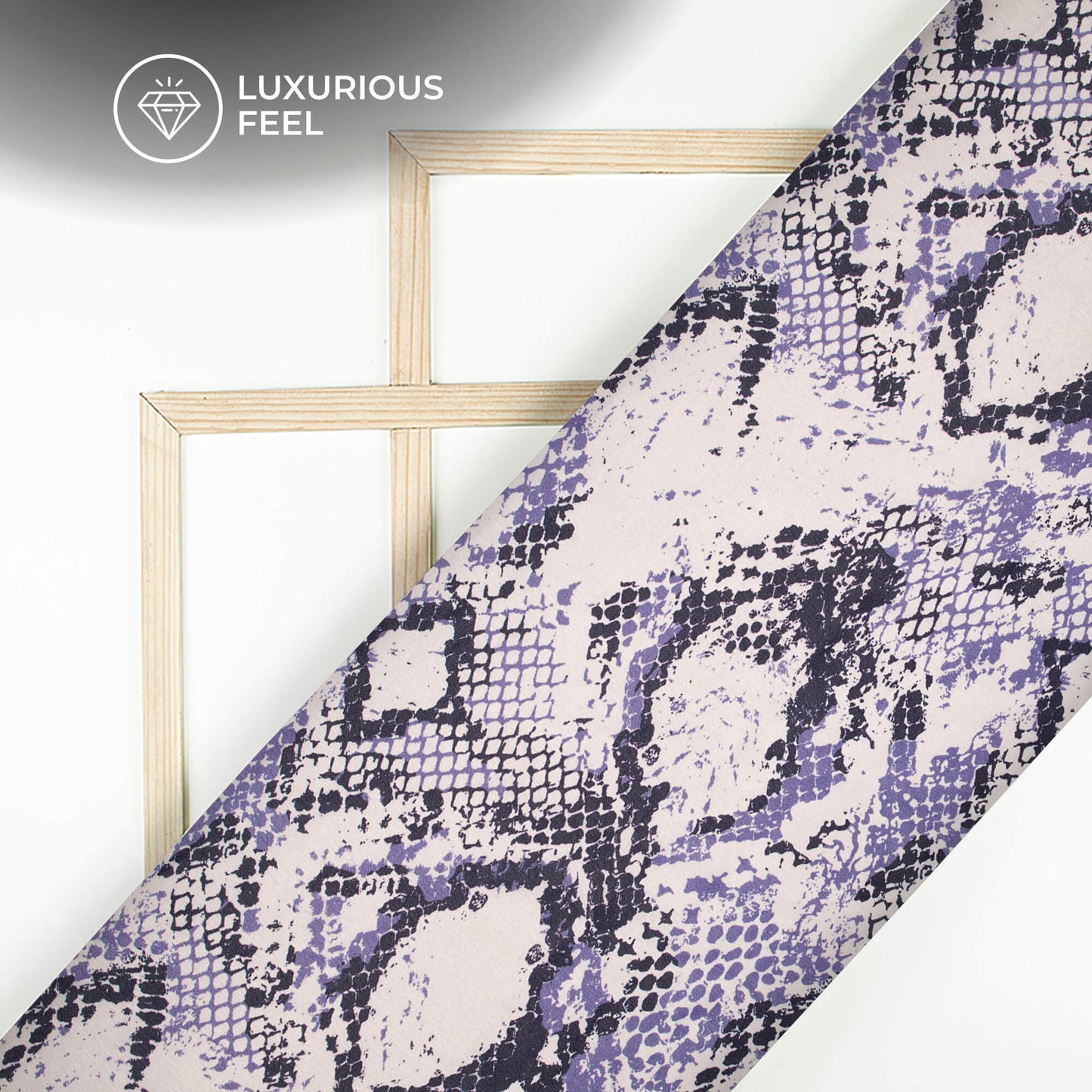 Trendy Snake Print Digital Print Lush Satin Fabric