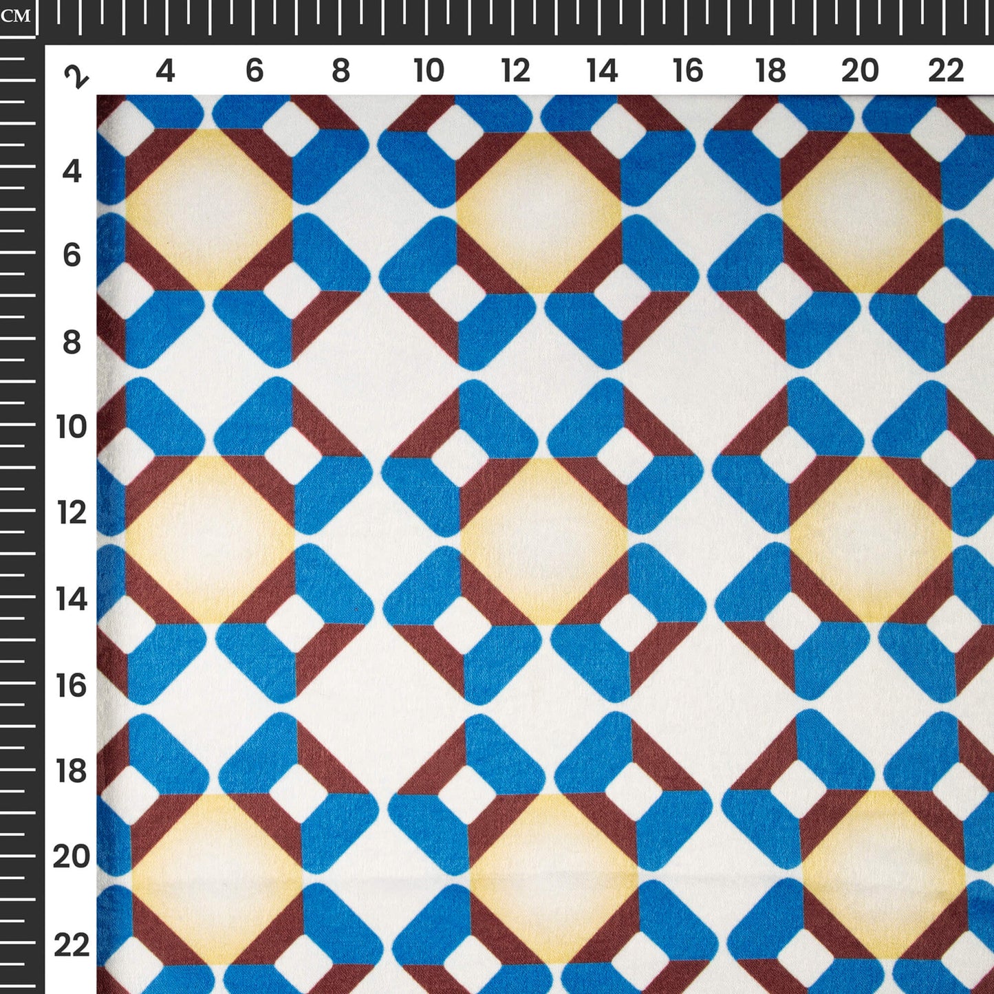 Spiffy Geometric Digital Print Lush Satin Fabric