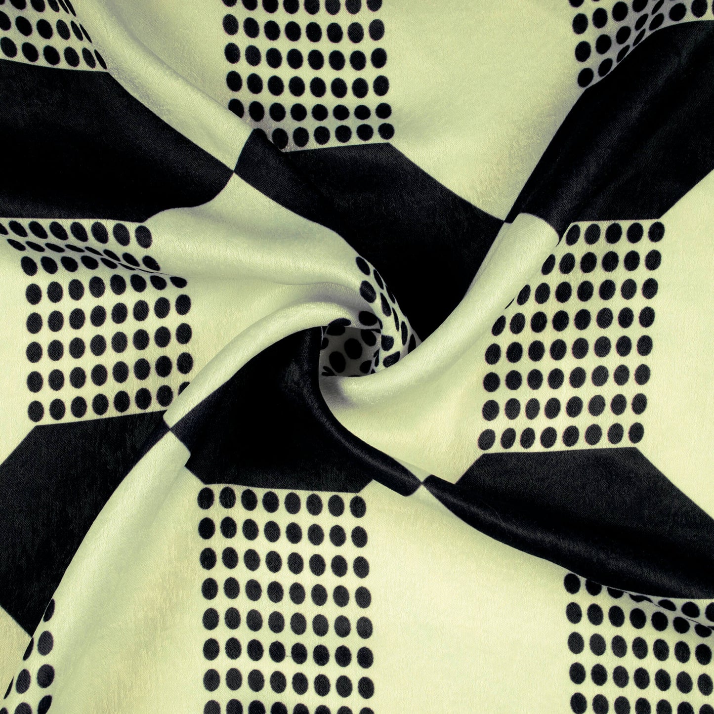 Trendy Colorblock Digital Print Lush Satin Fabric