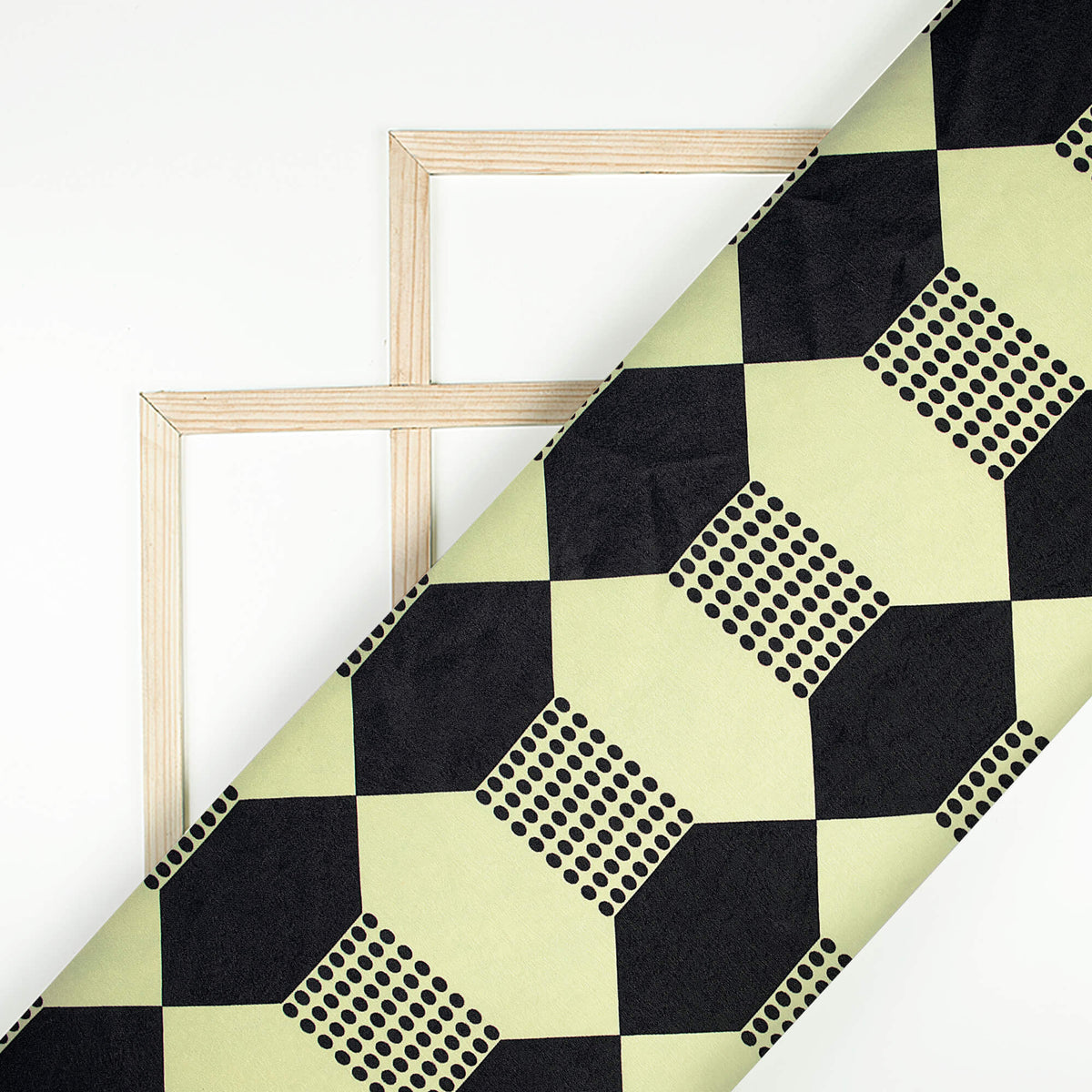 Trendy Colorblock Digital Print Lush Satin Fabric