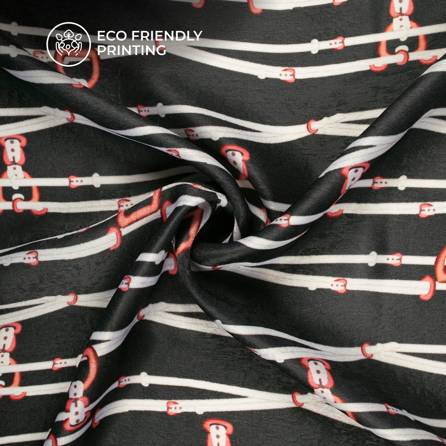 Lovely Quirky Digital Print Lush Satin Fabric