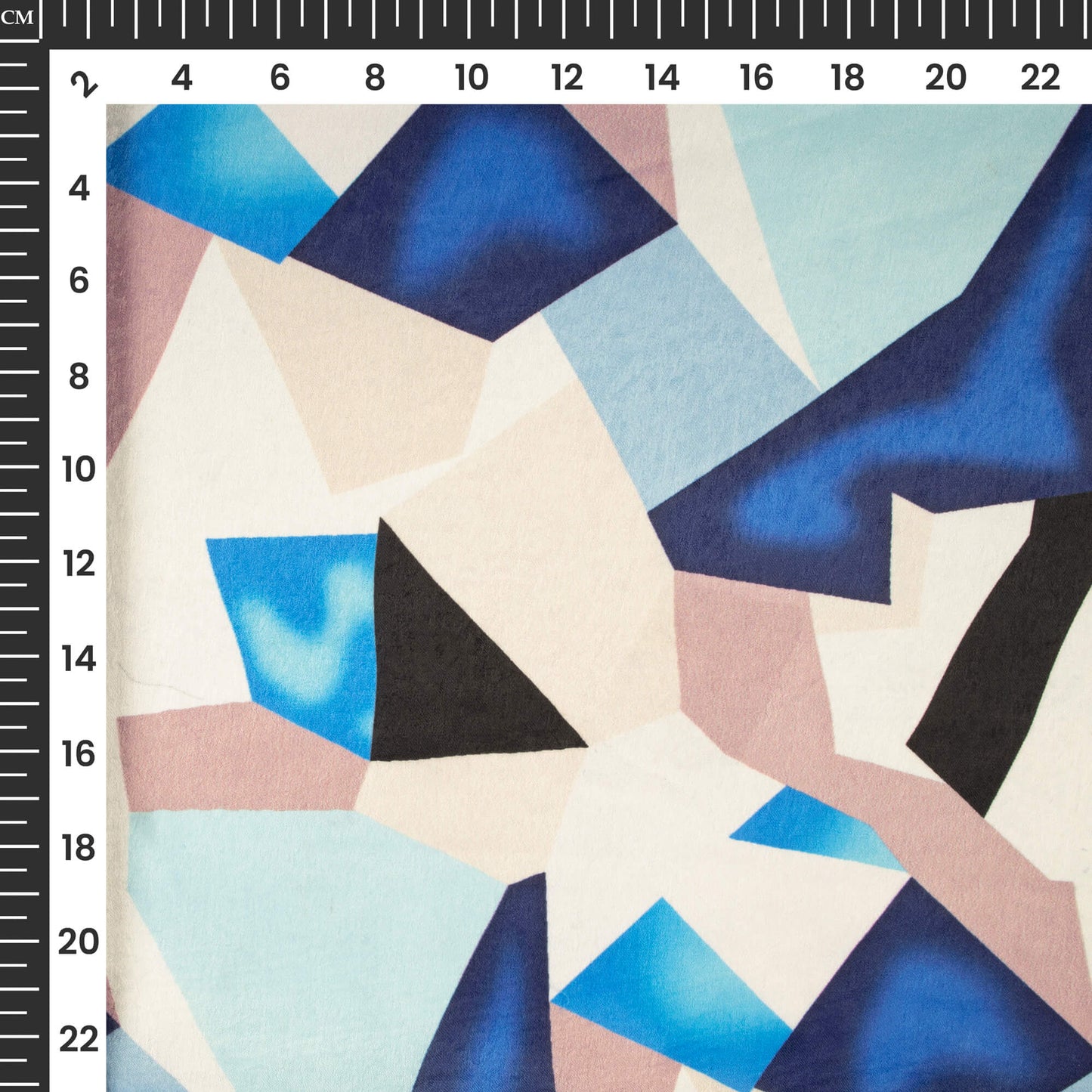 Geometric Digital Print Lush Satin Fabric