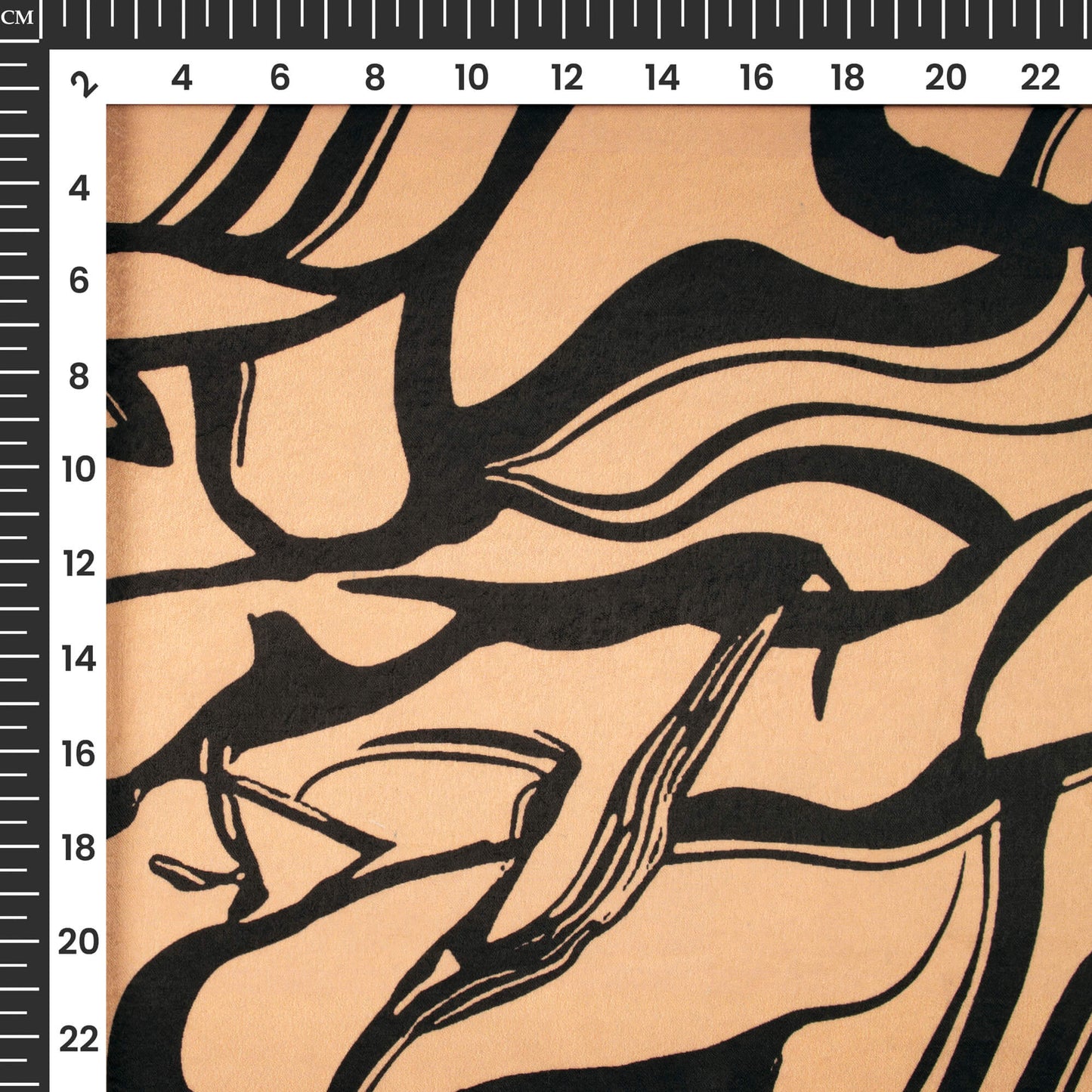Exclusive Abstract Digital Print Lush Satin Fabric