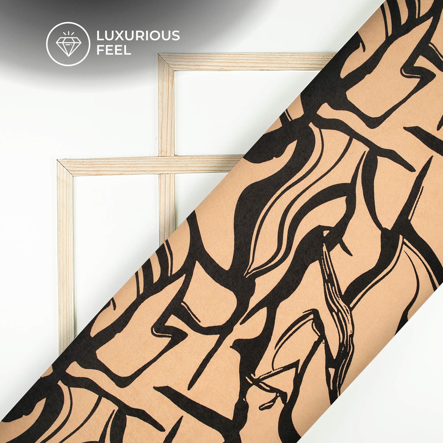 Exclusive Abstract Digital Print Lush Satin Fabric