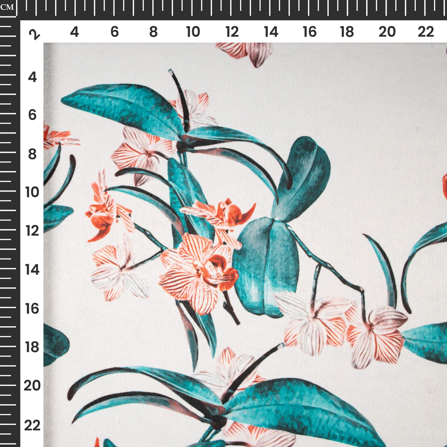 Lovely Floral Digital Print Lush Satin Fabric