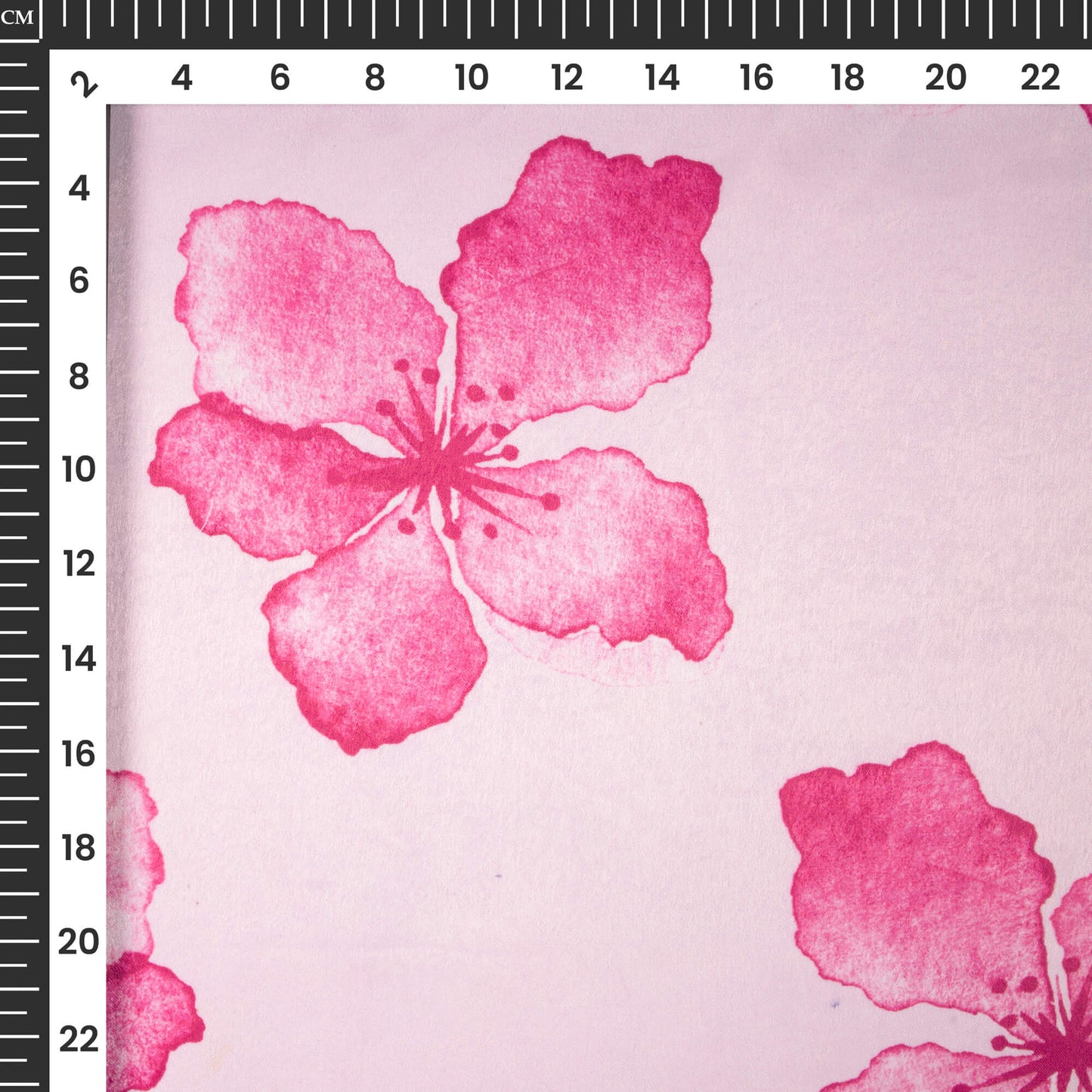 Elegant Floral Digital Print Lush Satin Fabric