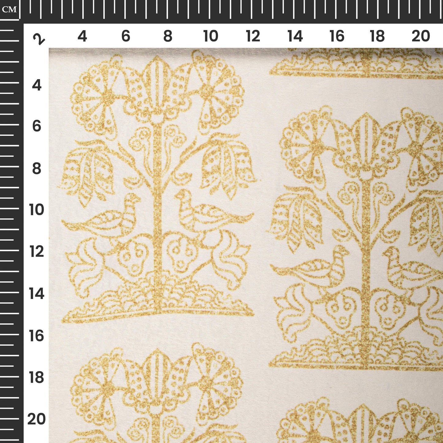 Trendy Ethnic Digital Print Lush Satin Fabric