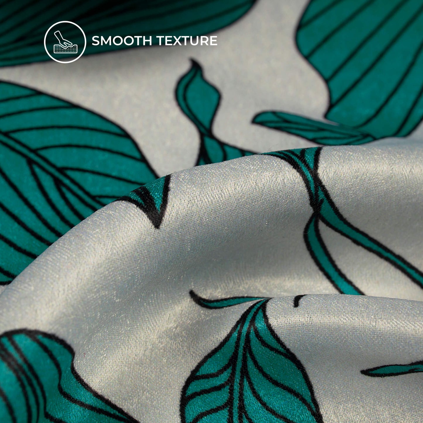 Leafage Digital Print Lush Satin Fabric