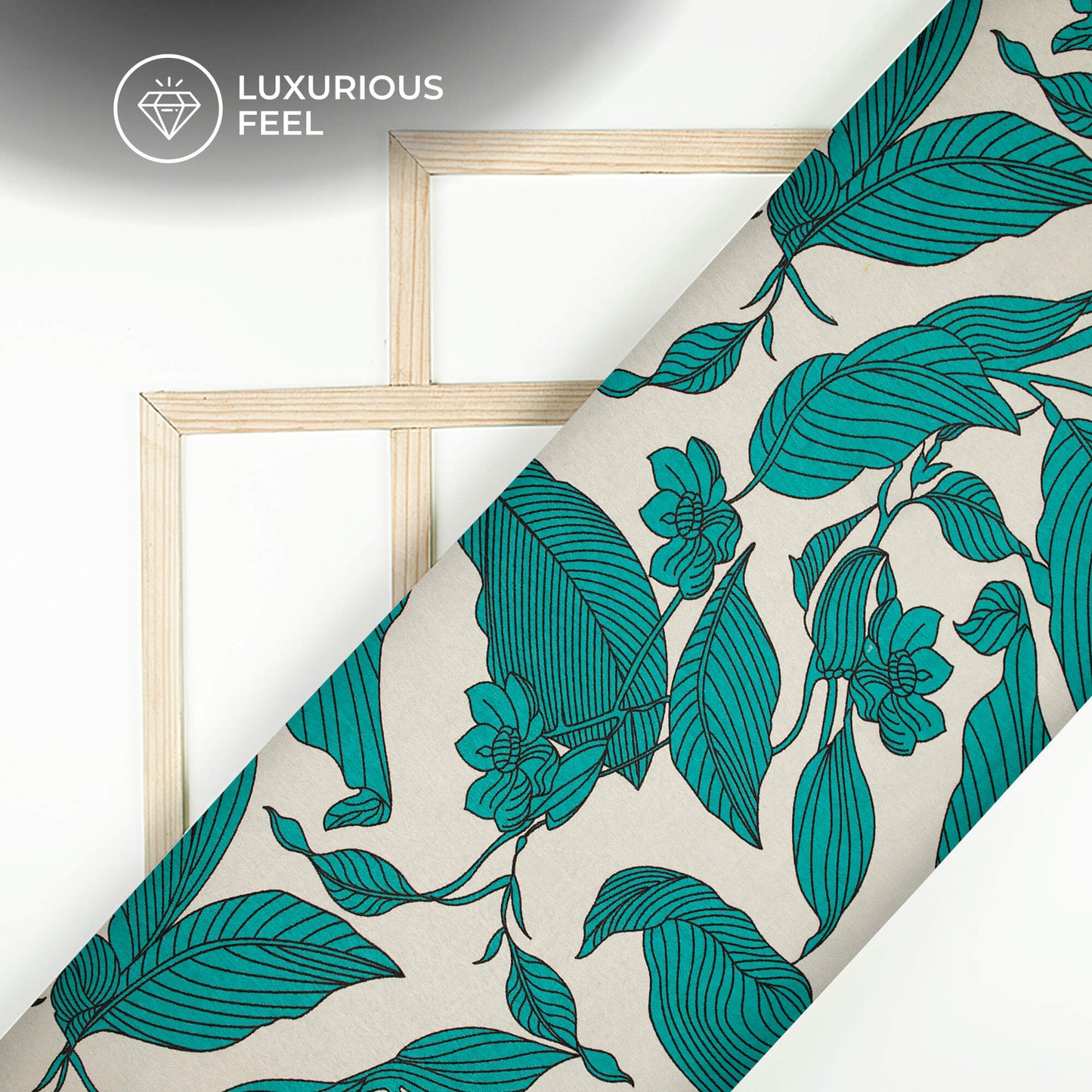 Leafage Digital Print Lush Satin Fabric
