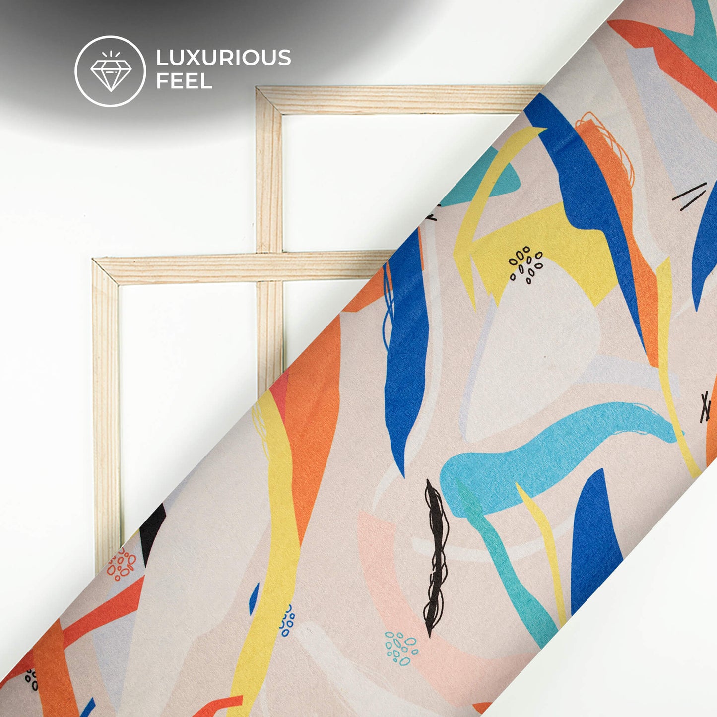 Lovely Abstract Digital Print Lush Satin Fabric