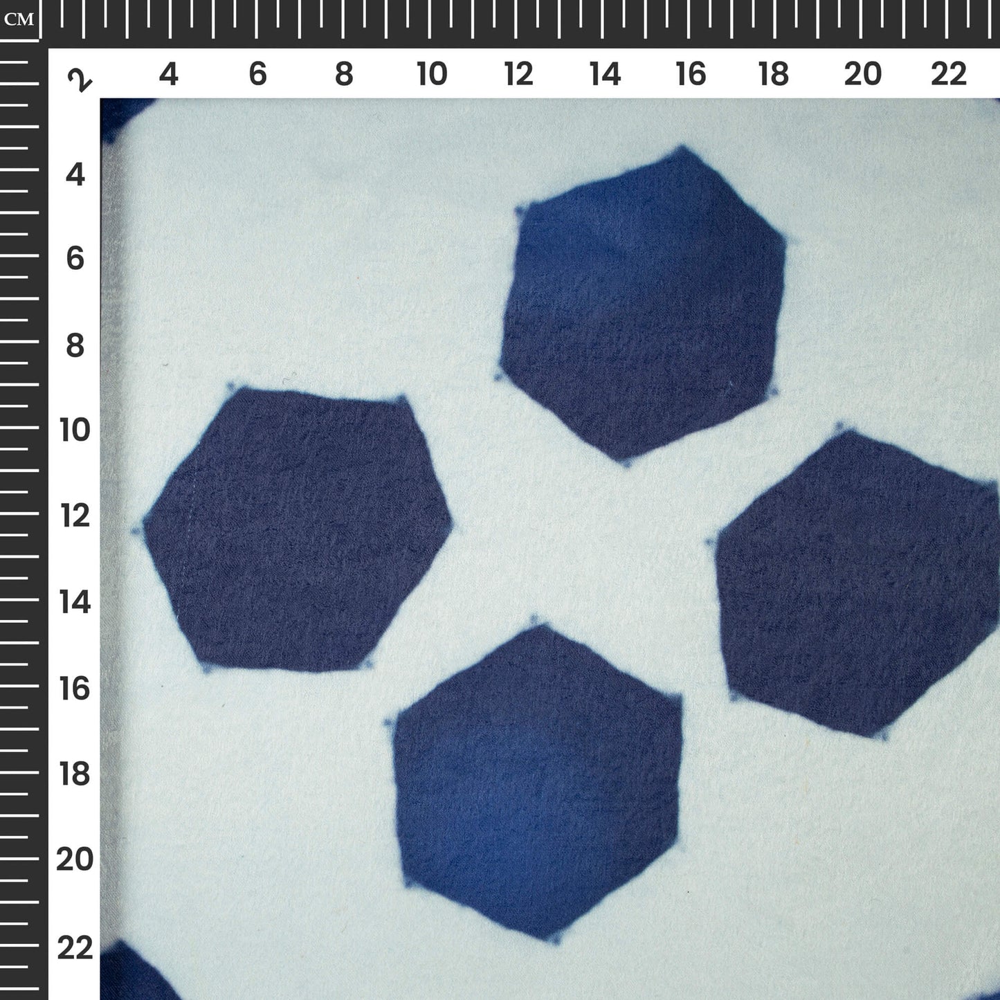 Hexagon Digital Print Lush Satin Fabric