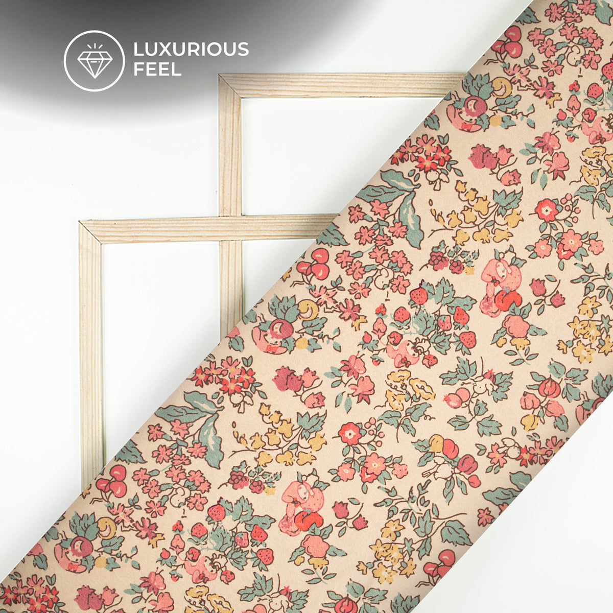 Forever Floral Digital Print Lush Satin Fabric