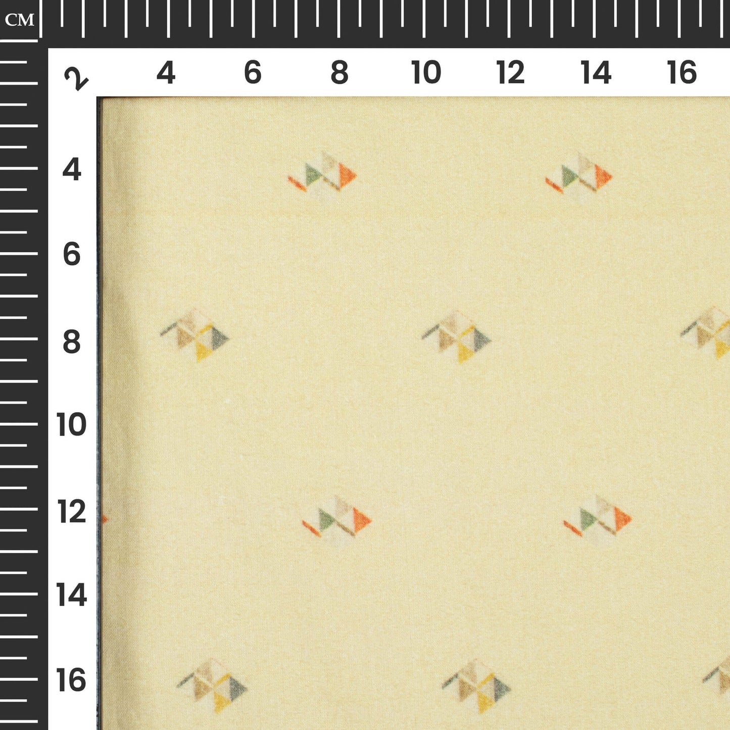 Oat Yellow And Off-White Booti Digital Print Cotton Cambric Fabric