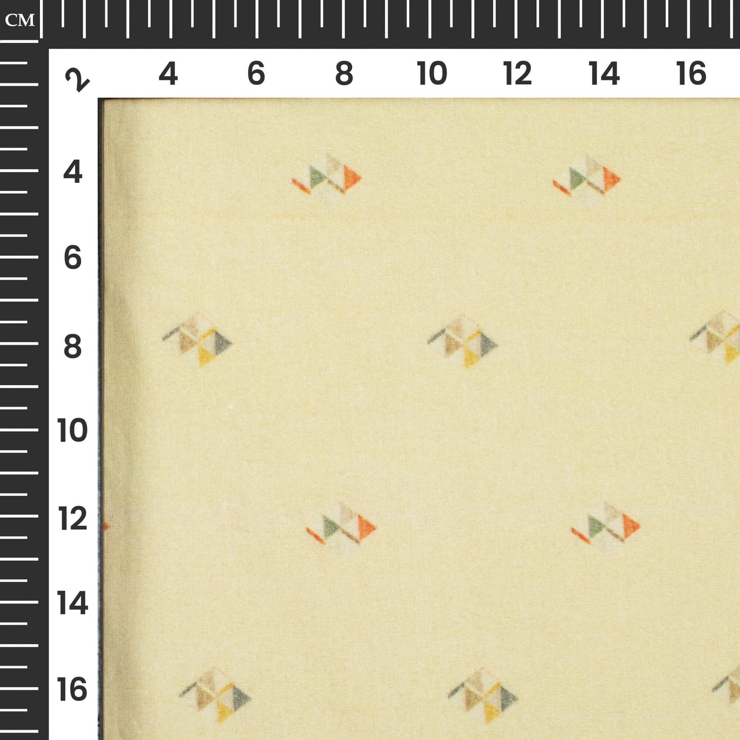 Oat Yellow And Off-White Booti Digital Print Cotton Cambric Fabric