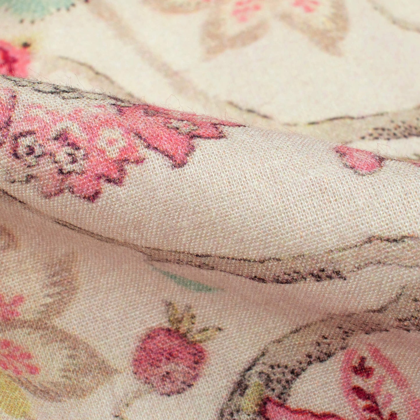 Beautiful Blush Pink Floral Digital Print Cotton Cambric Fabric