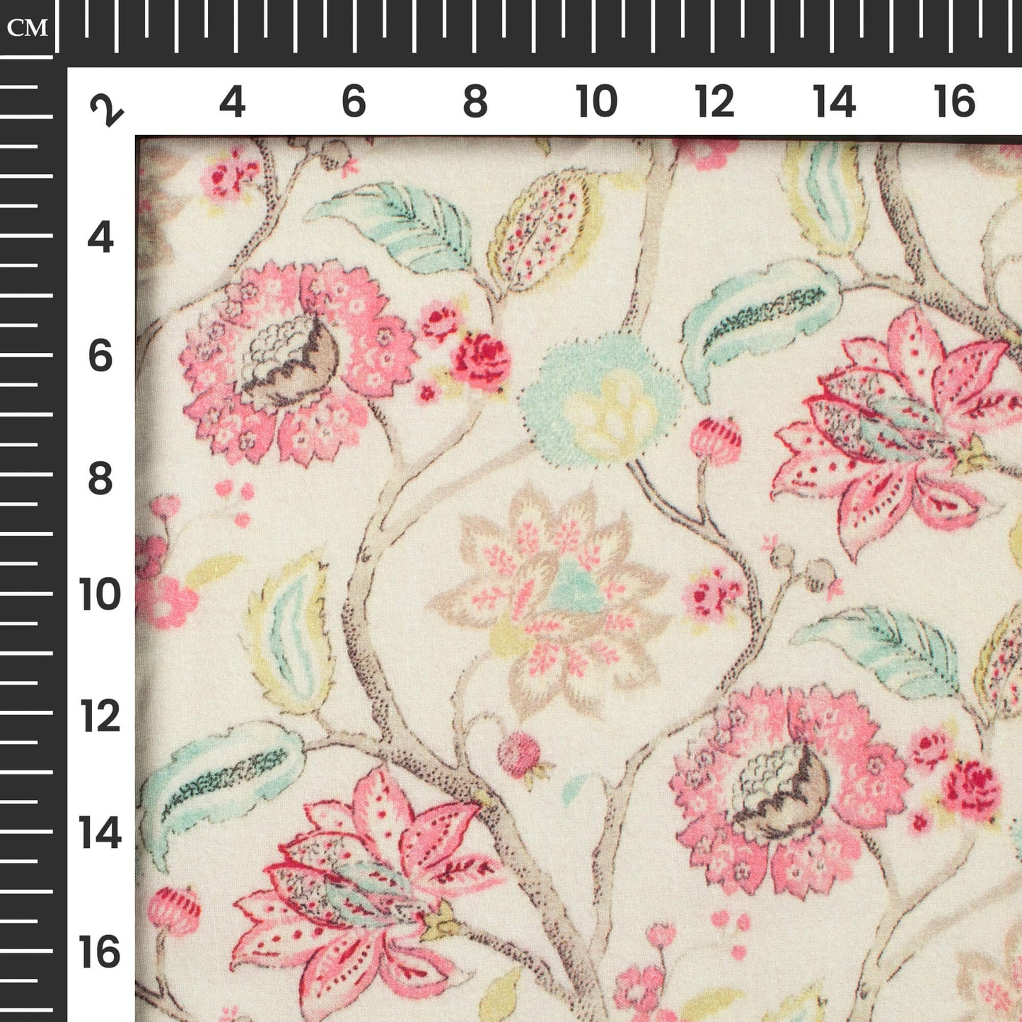 Beautiful Blush Pink Floral Digital Print Cotton Cambric Fabric