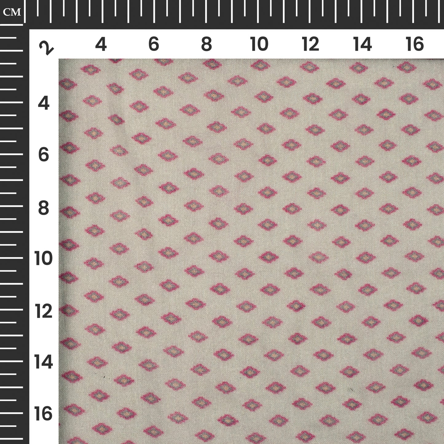 Dolphin Grey And Pink Geometric Booti Digital Print Pure Cotton Mulmul Fabric