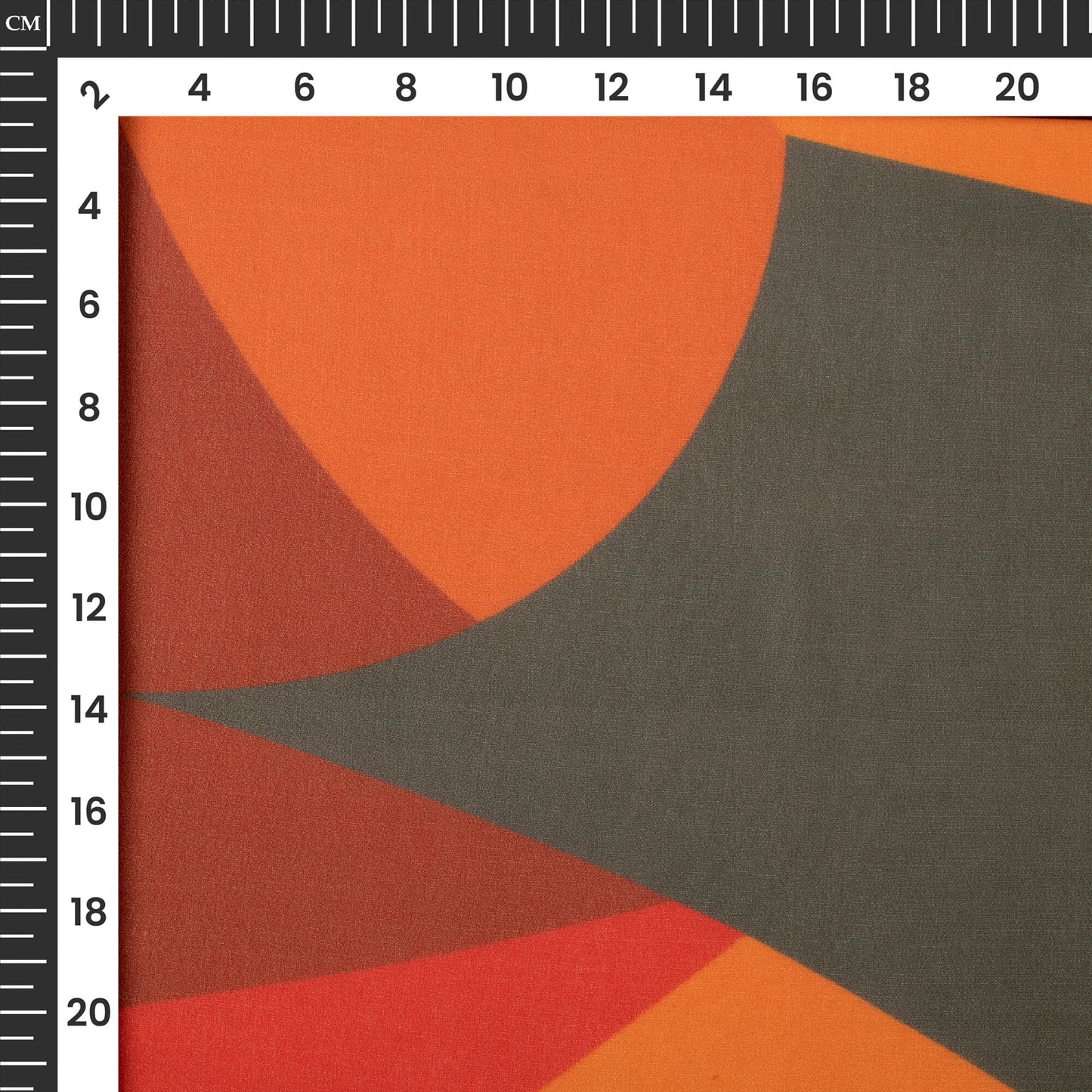 Exclusive Orange Abstract Digital Print Georgette Fabric