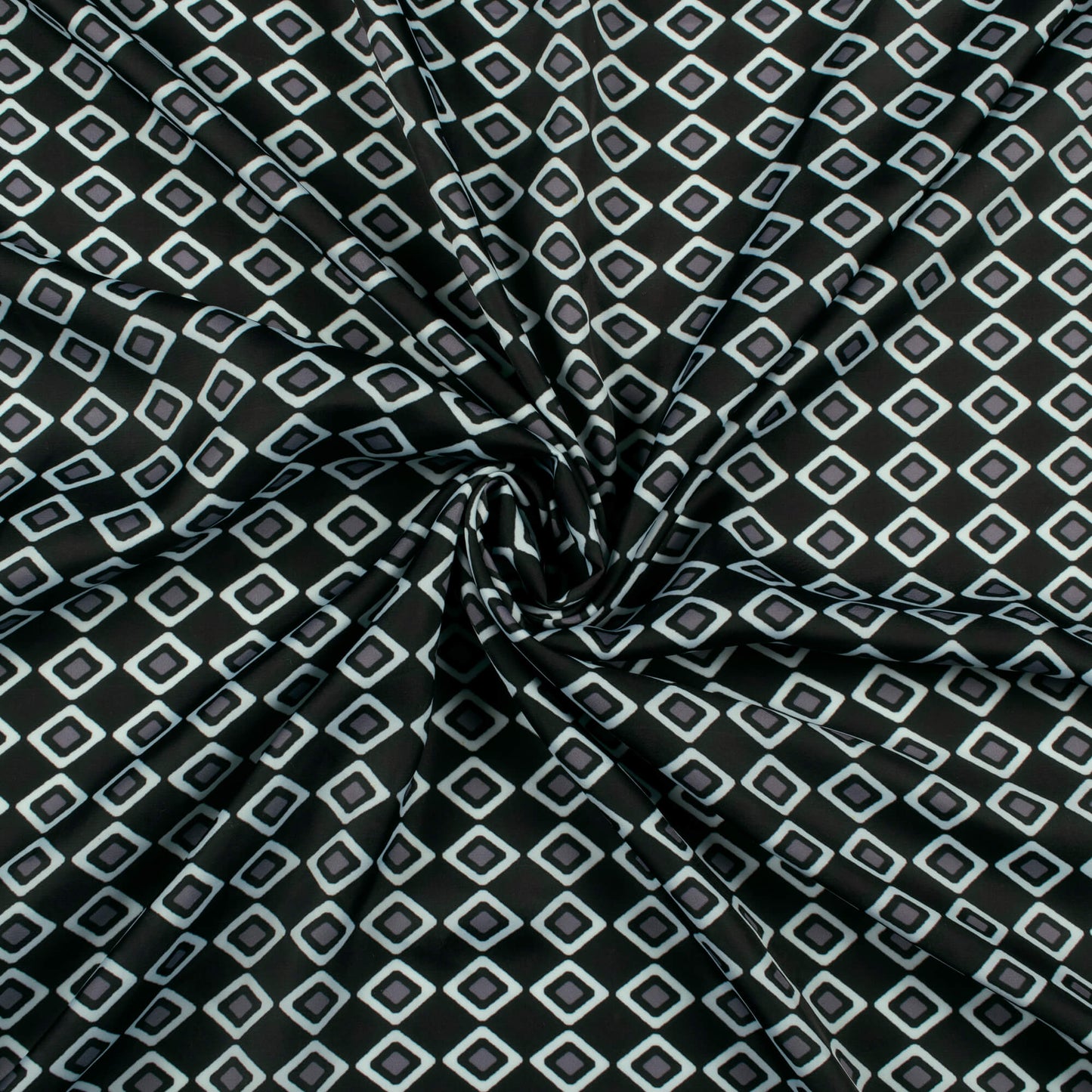 Geometric Digital Print Imported Satin Fabric