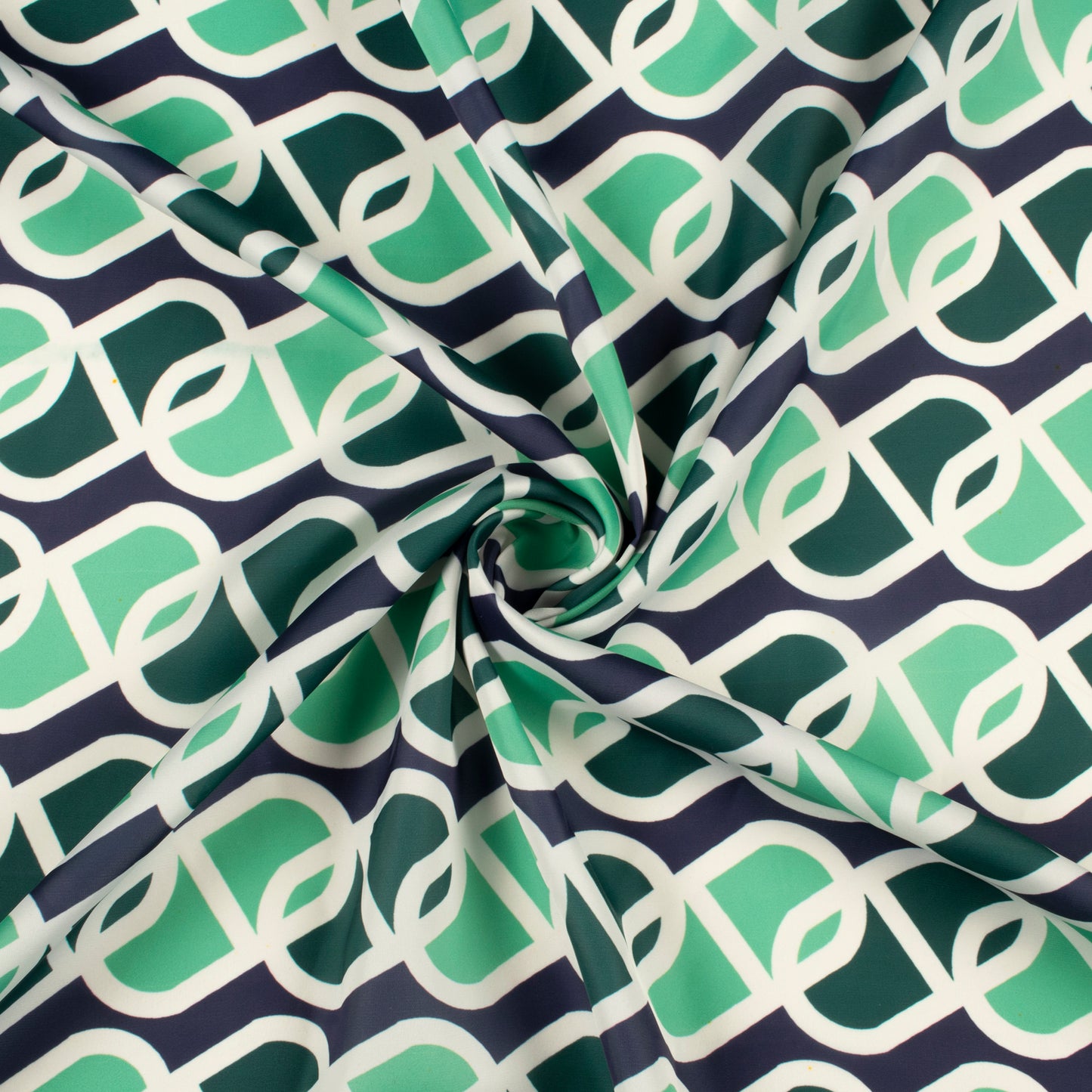 Trendy Geometric Digital Print Imported Satin Fabric