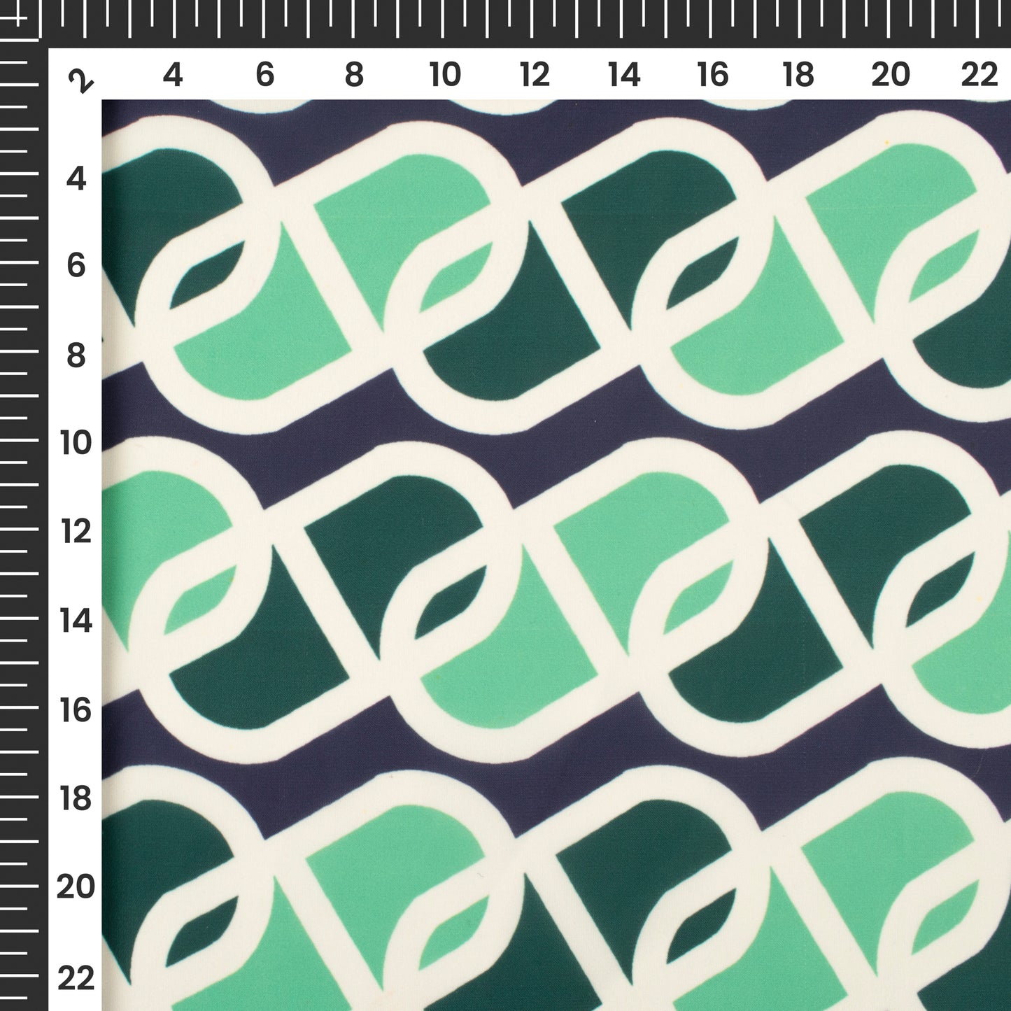 Trendy Geometric Digital Print Imported Satin Fabric