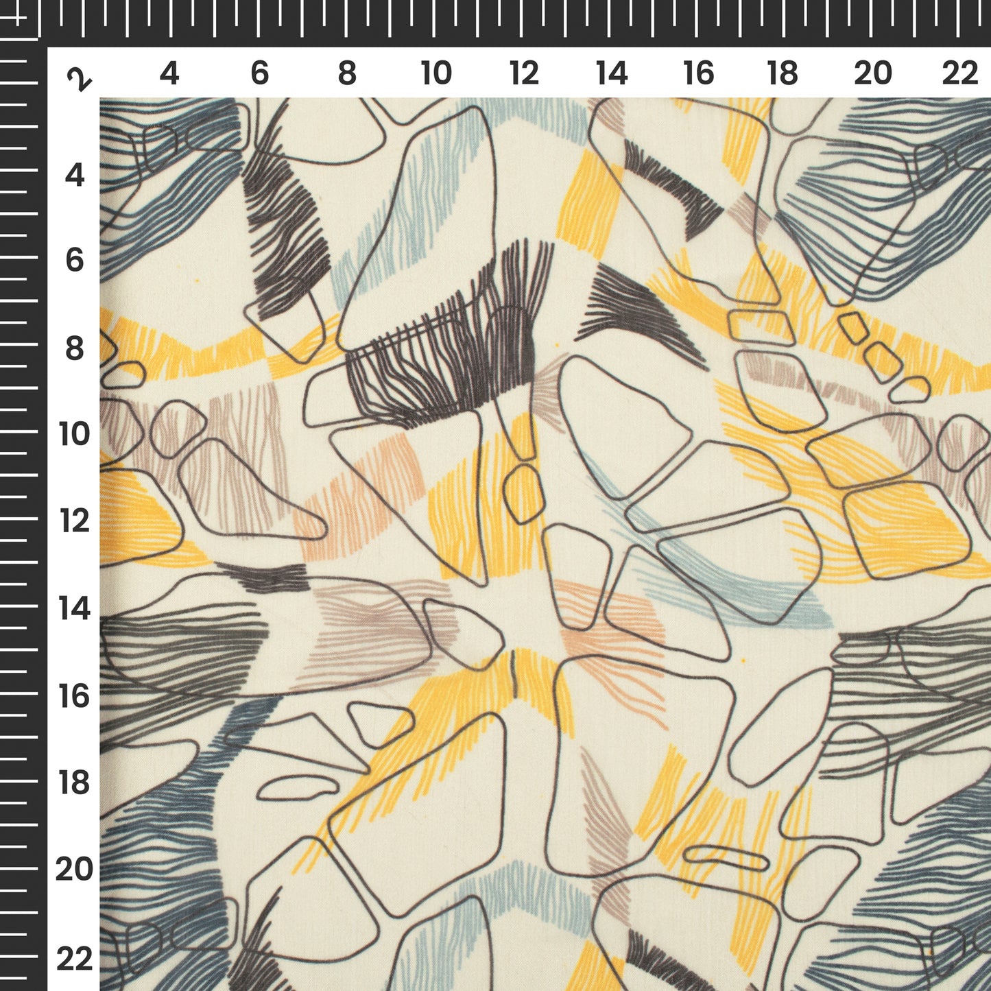 Attractive Abstract Digital Print Chiffon Fabric