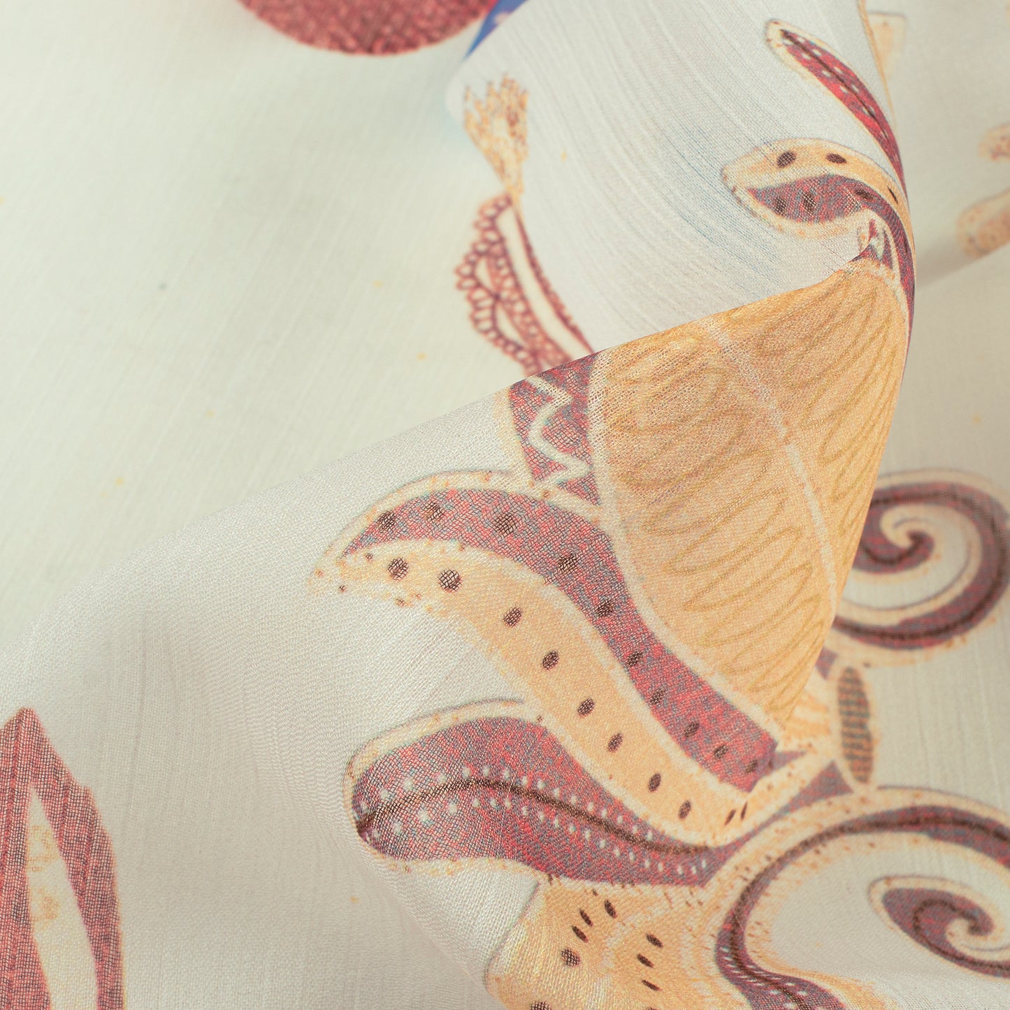 Vintage Vegetable Digital Print Chiffon Fabric