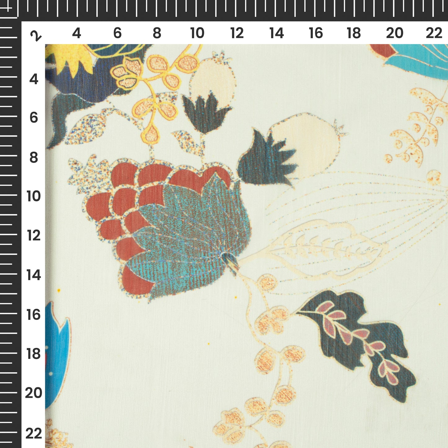 Vintage Vegetable Digital Print Chiffon Fabric