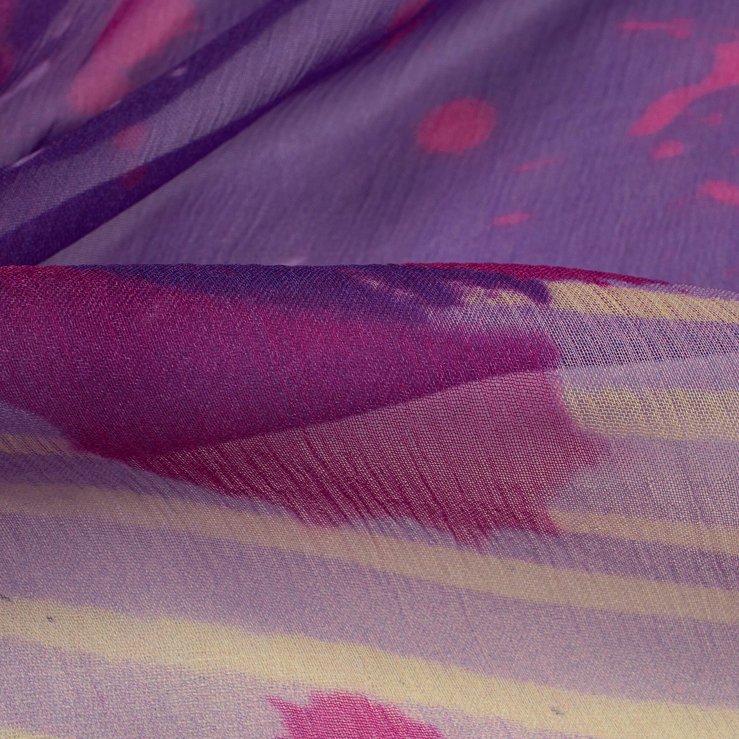 Exclusive Tye And Dye Digital Print Bemberg Chiffon Fabric